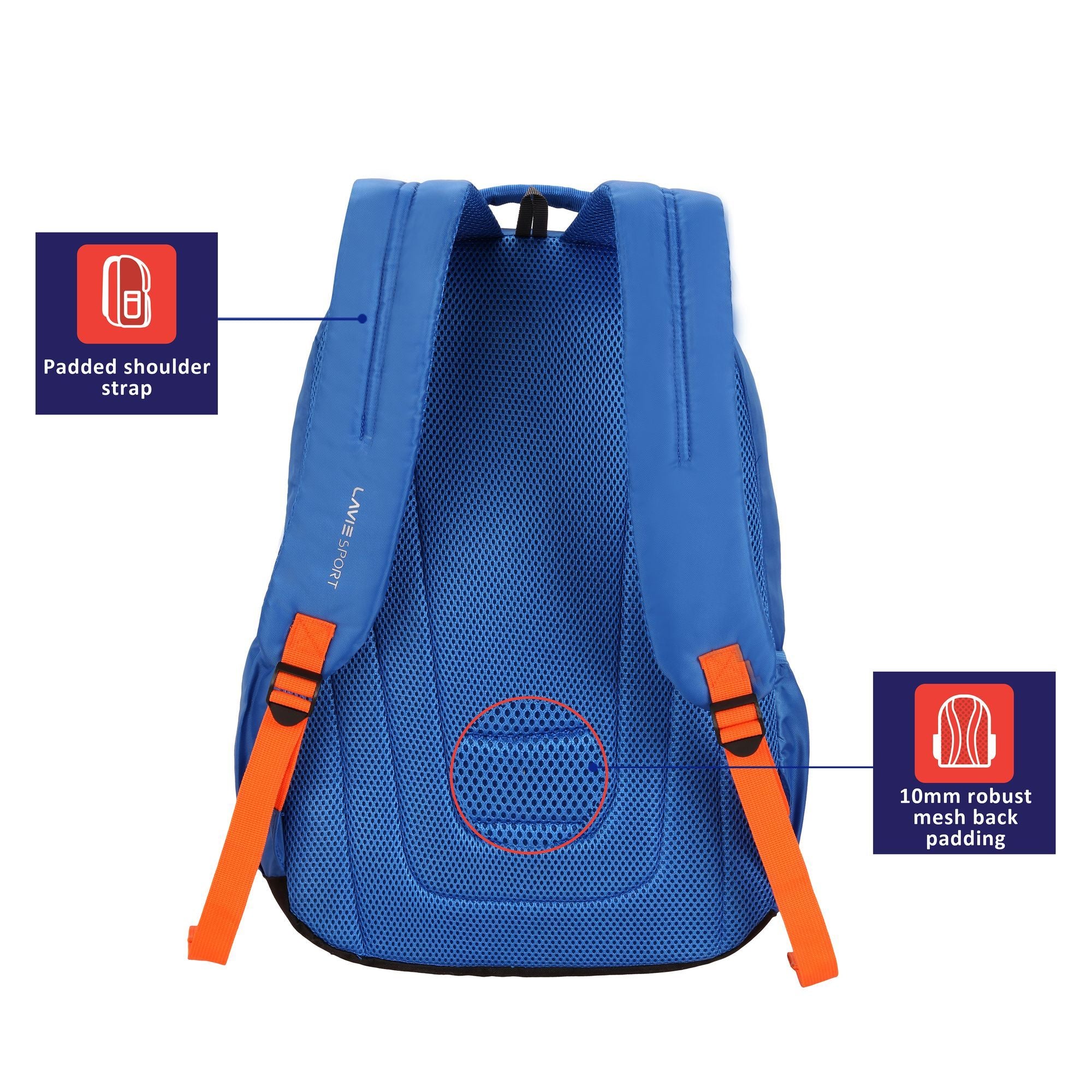 Lavie Sport Jarvis 28 Ltrs Laptop Backpack | School College Bag For Boys & Girls Blue - Lavie World
