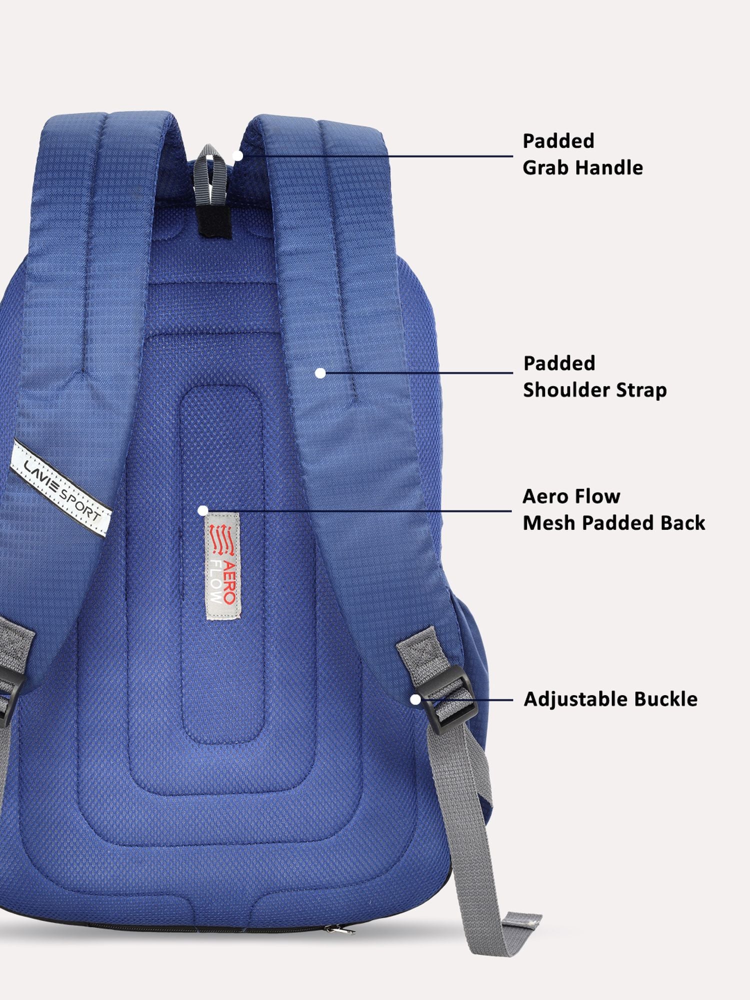Lavie Sport Nebula X Unisex Laptop Backpack -39 Litres Navy - Lavie World