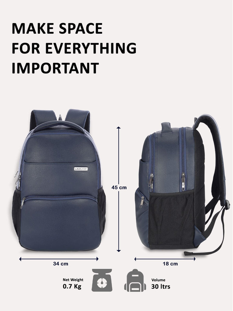 Lavie Sport Mode Gear 30L Laptop Backpack For Men & Women Navy - Lavie World