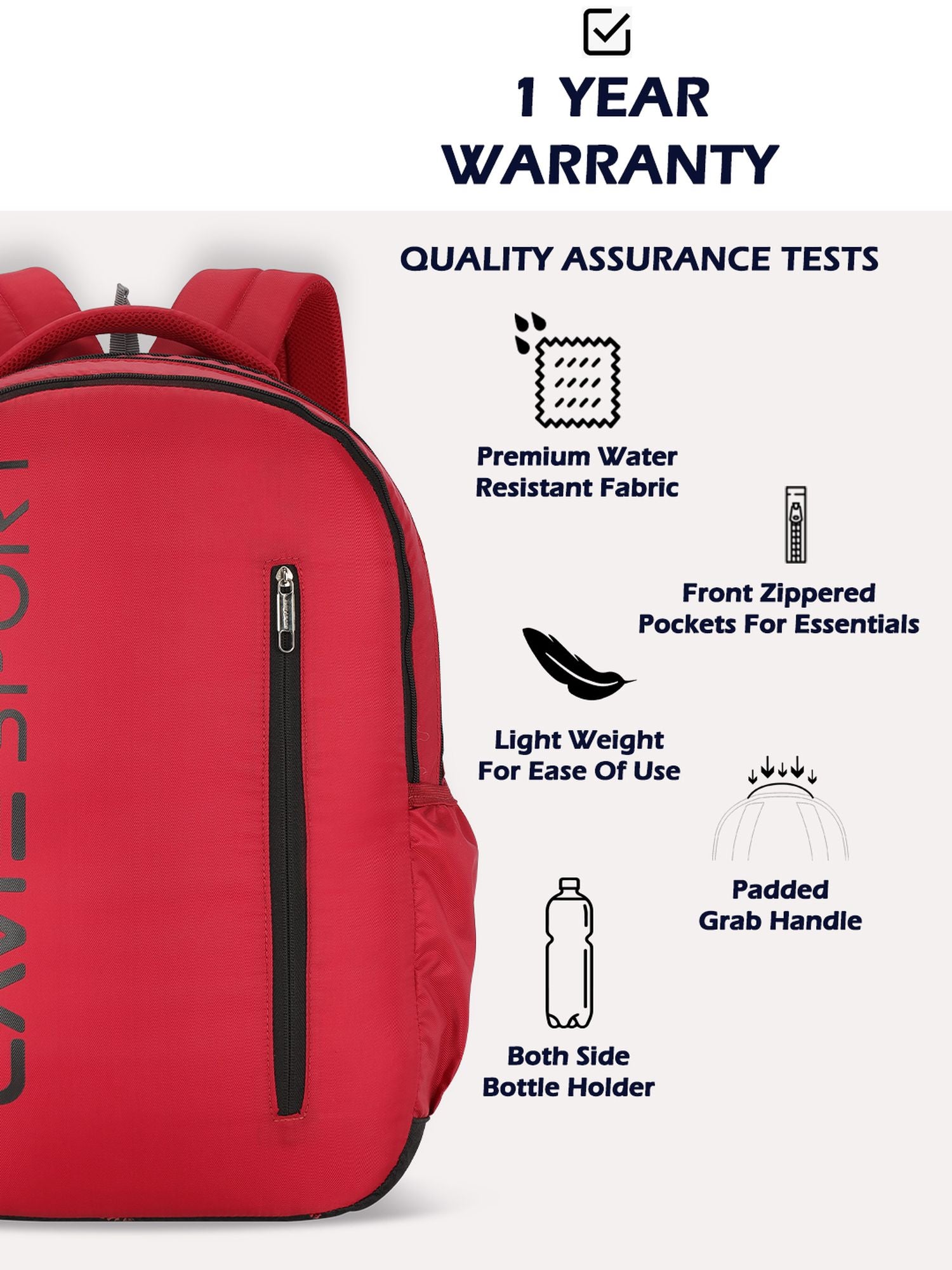 Lavie_Sport_Engrave_34L_Laptop_Backpack_For_Boys_&_Girls_|Unisex_Casual_Bag_for_Men_&_Women_Red