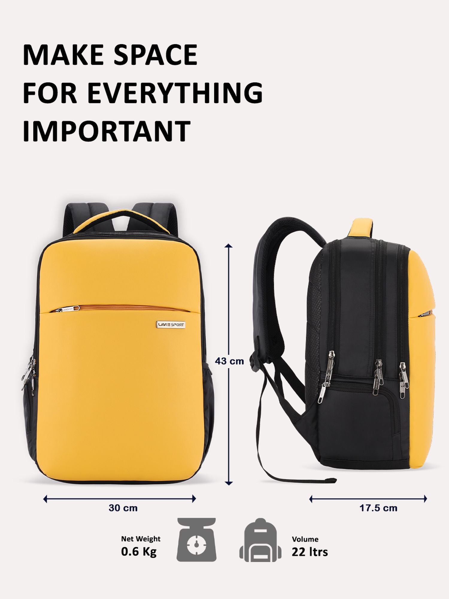 Lavie_Sport_Prodigy_22L_Laptop_Unisex_Backpack_For_Men_&_Women|Casual_Backpack_for_Girls_&_Boys_Yellow