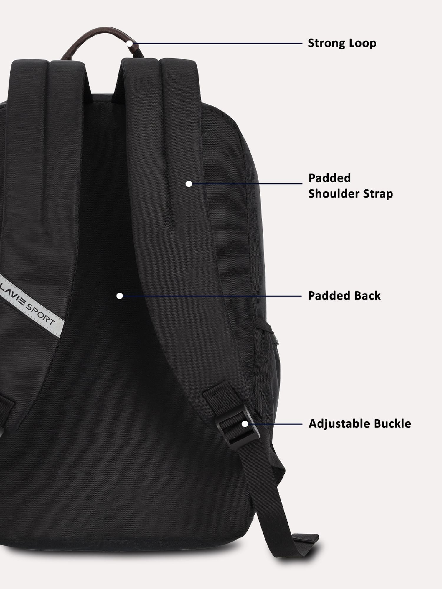 Lavie Sport Premier 21L Laptop Backpack For Men & Women Brown - Lavie World