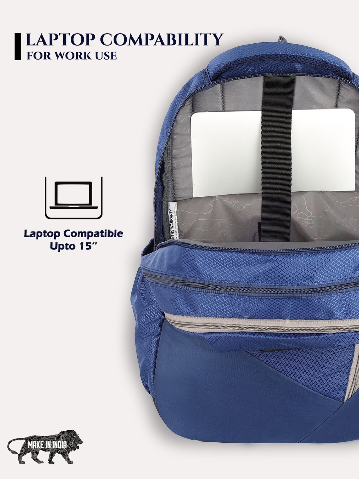 Lavie_Sport_Lozenge_Pro_34L_Laptop_Backpack_For_Boys_&_Girls_|Unisex_Casual_Bag_for_Men_&_Women_Navy