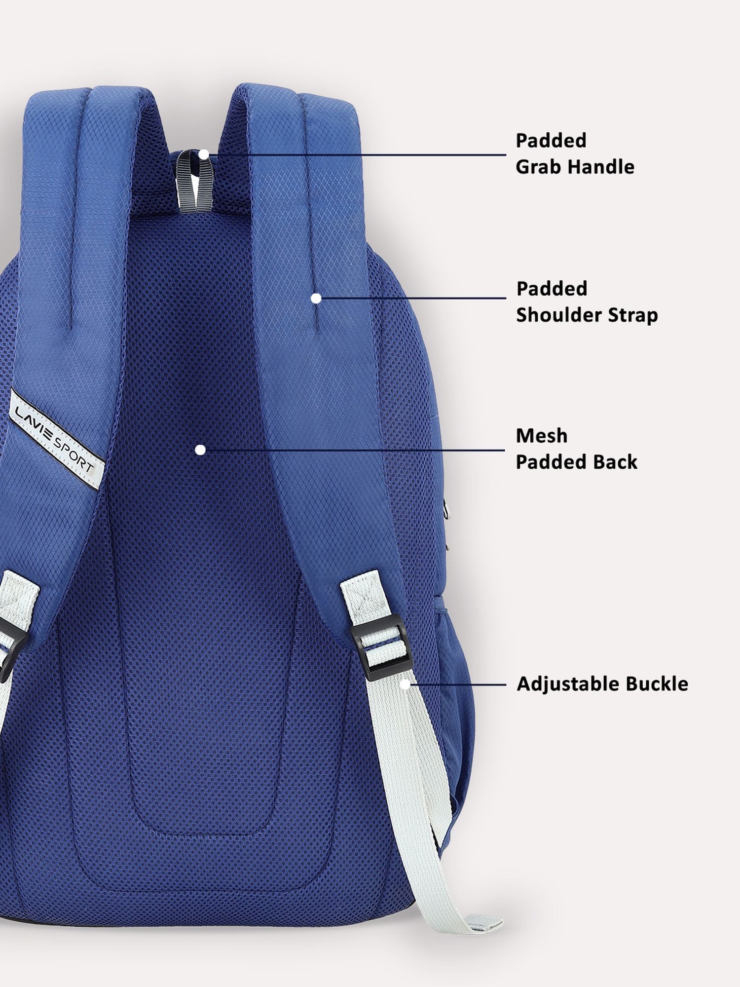Lavie_Sport_Lozenge_Pro_34L_Laptop_Backpack_For_Boys_&_Girls_|Unisex_Casual_Bag_for_Men_&_Women_Navy
