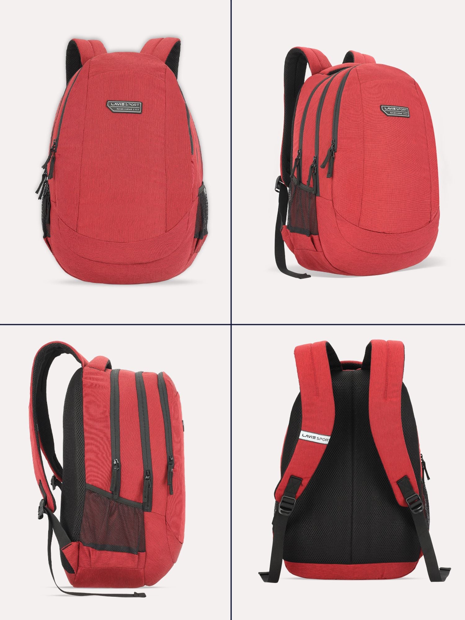 Lavie Sport Peak 34L Laptop Backpack For Men & Women |Boys & Girls Red - Lavie World