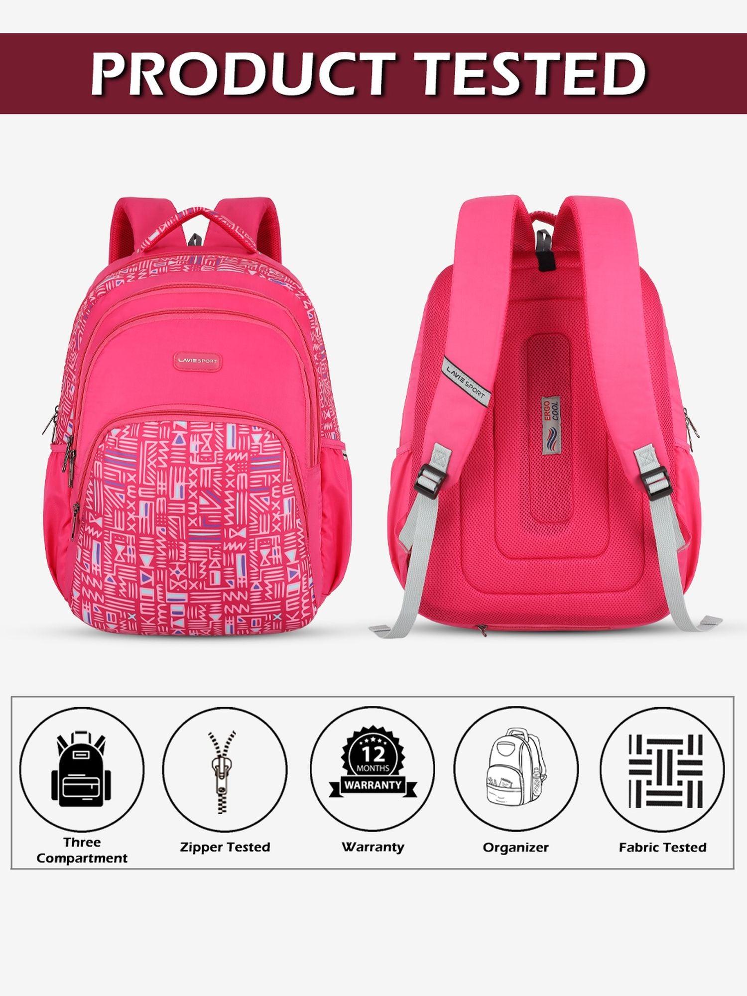 lavie-sport-classic-31l-laptop-backpack-for-men-&-women-black-black-medium