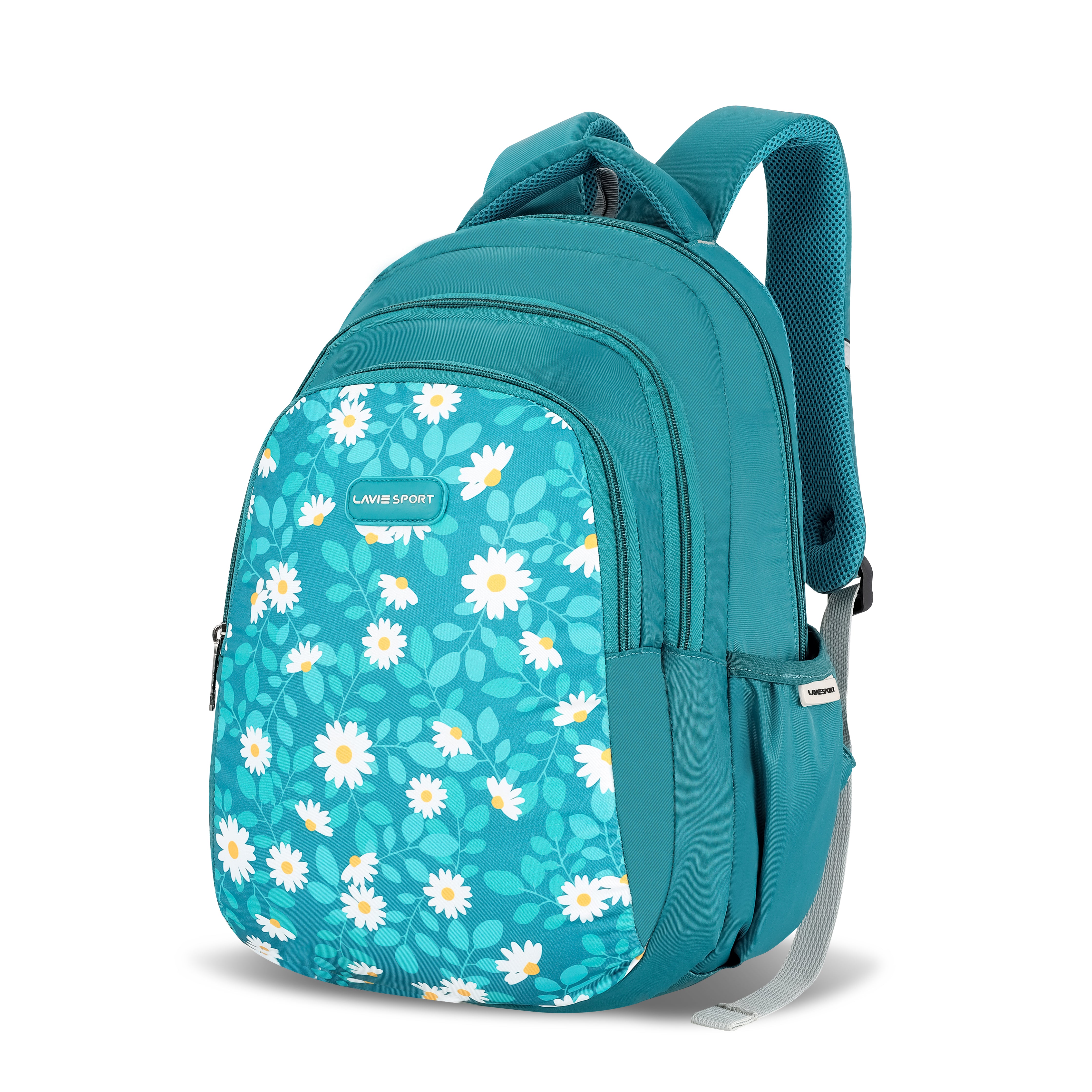 Lavie Sport Chamomile 26L Printed 17" School Backpack for Girls (Teal)