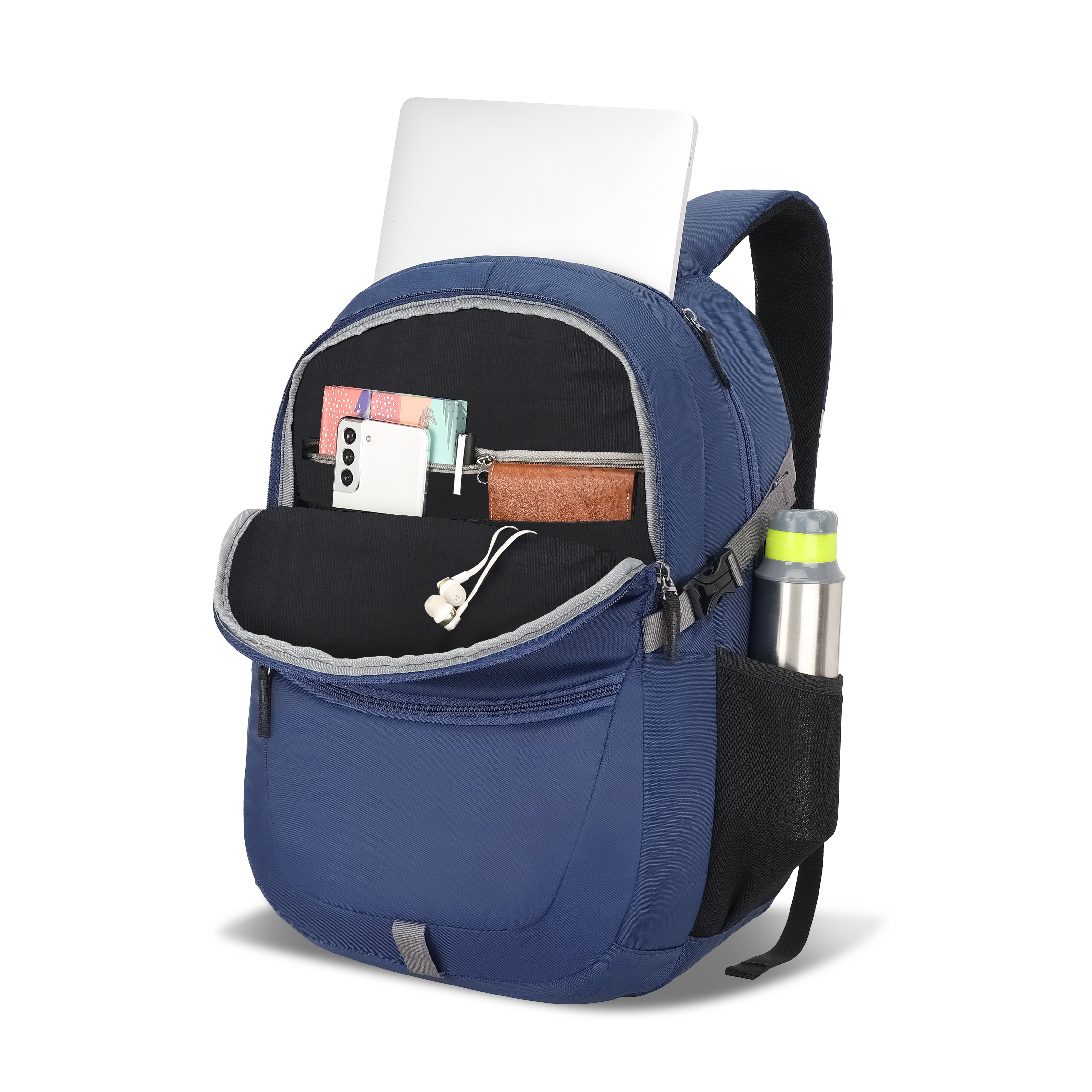 Lavie Sport Triumph 29L Laptop Backpack with Rain cover For Men & Women | Boys & Girls (Navy)