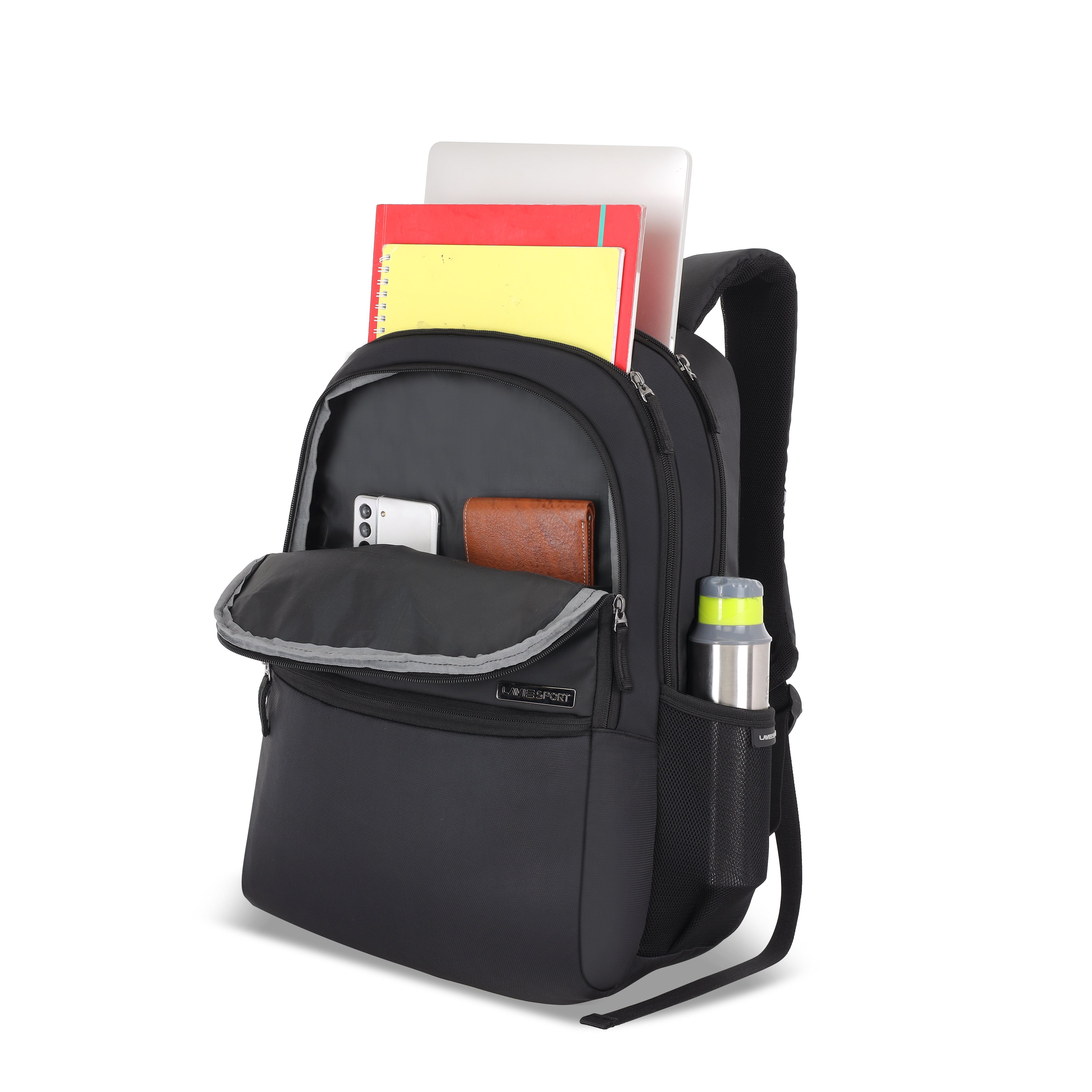 Lavie Sport Osprey 28L Laptop Backpack For Men & Women (Black)