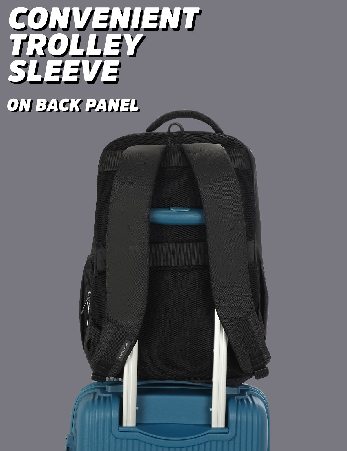 Pioneer 24L Laptop Backpack With Trolley Sleeve