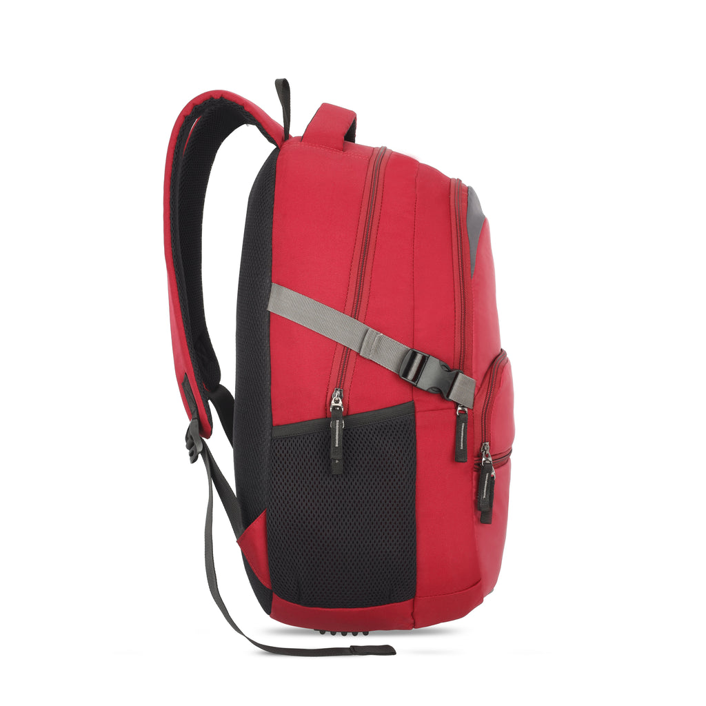 Lavie Sport Aspire 32L Laptop Backpack with Rain cover For Men & Women | Boys & Girls Maroon