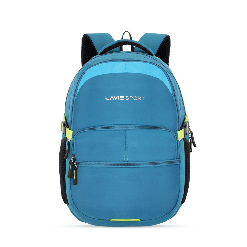 Lavie Sport Aspire 32L Laptop Backpack with Rain cover For Men & Women | Boys & Girls Blue