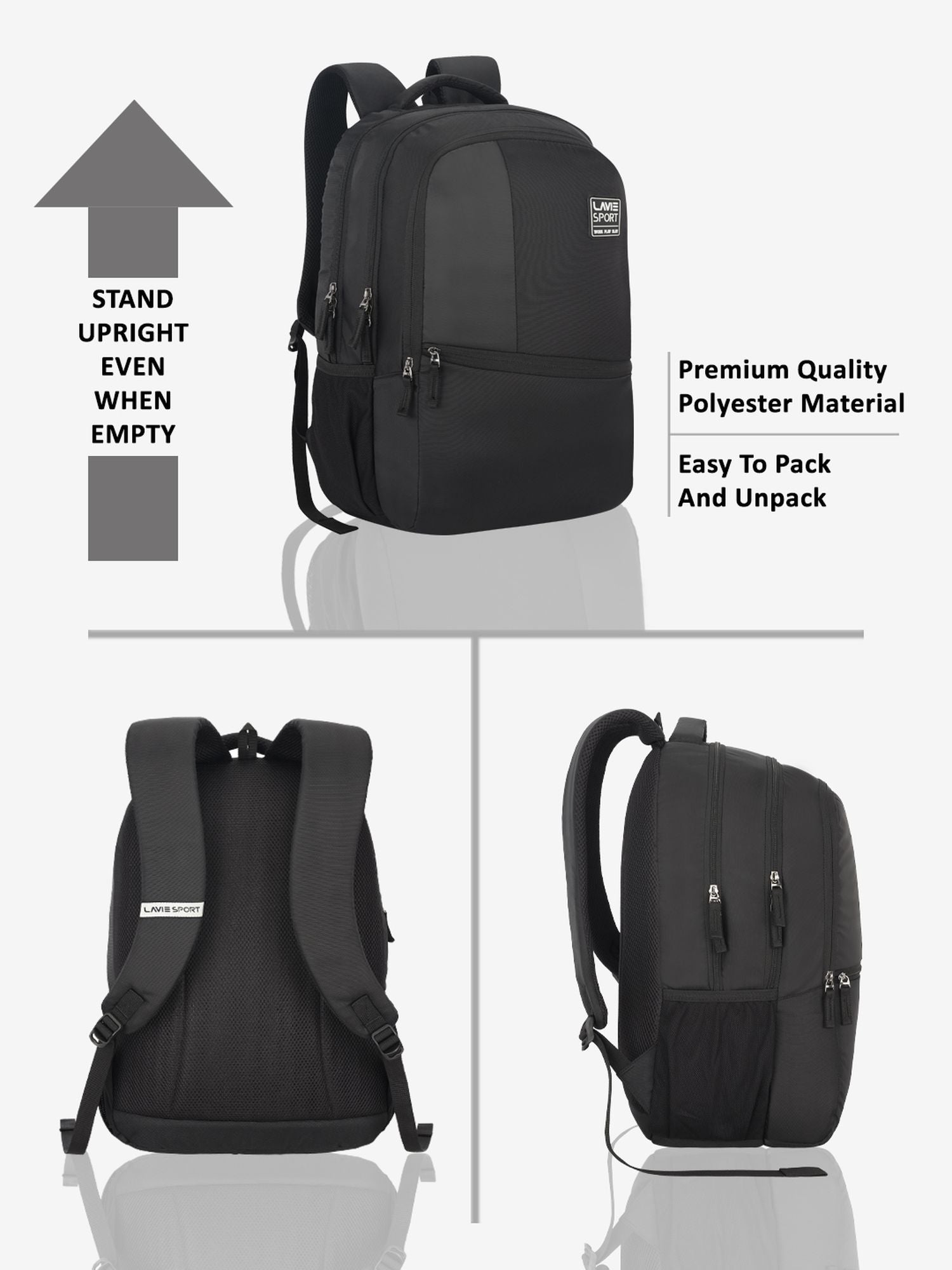 lavie-sport-classic-31l-laptop-backpack-for-men-&-women-black-black-medium