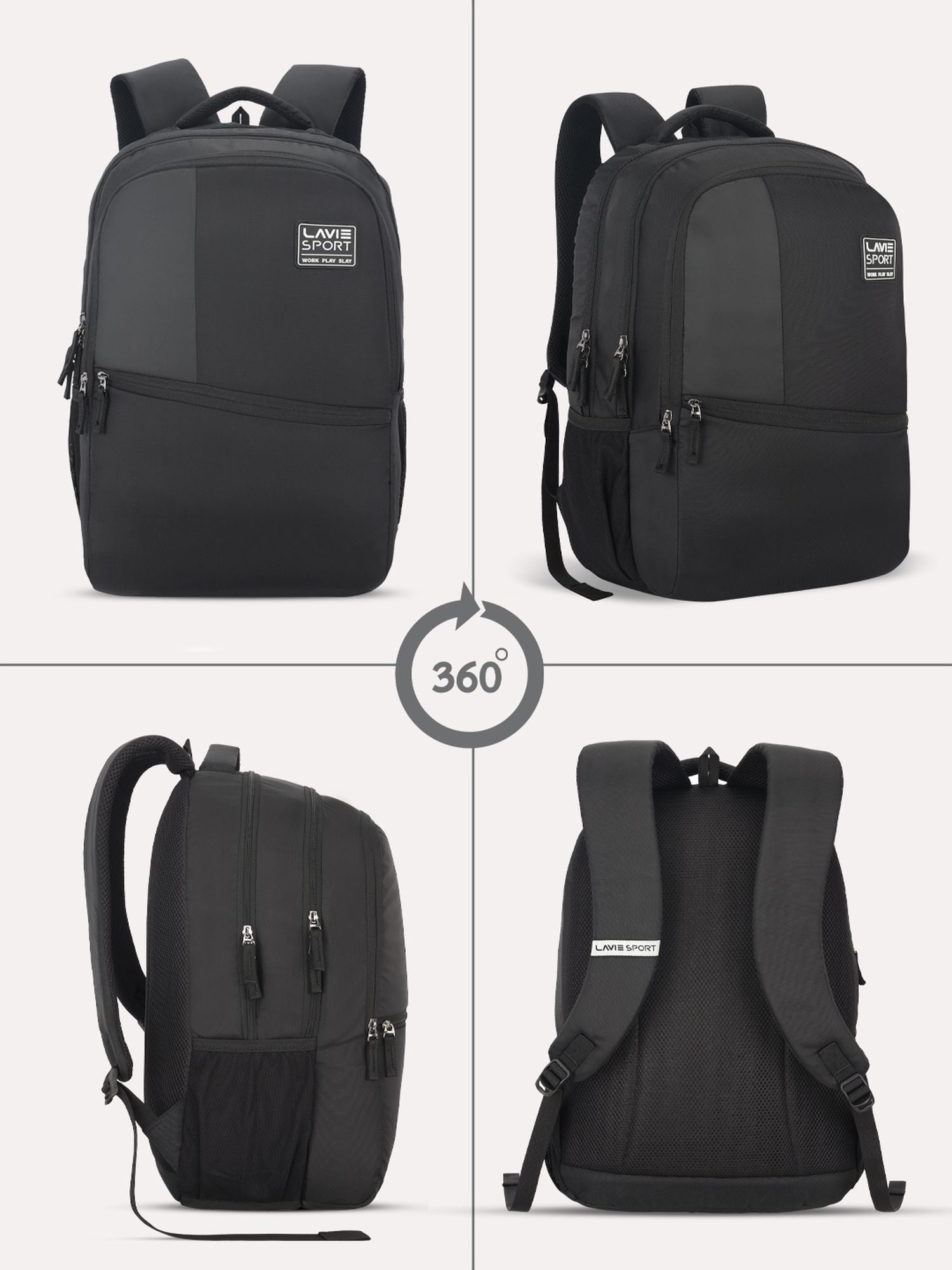 lavie-sport-classic-31l-laptop-backpack-for-men-&-women-black-black-medium