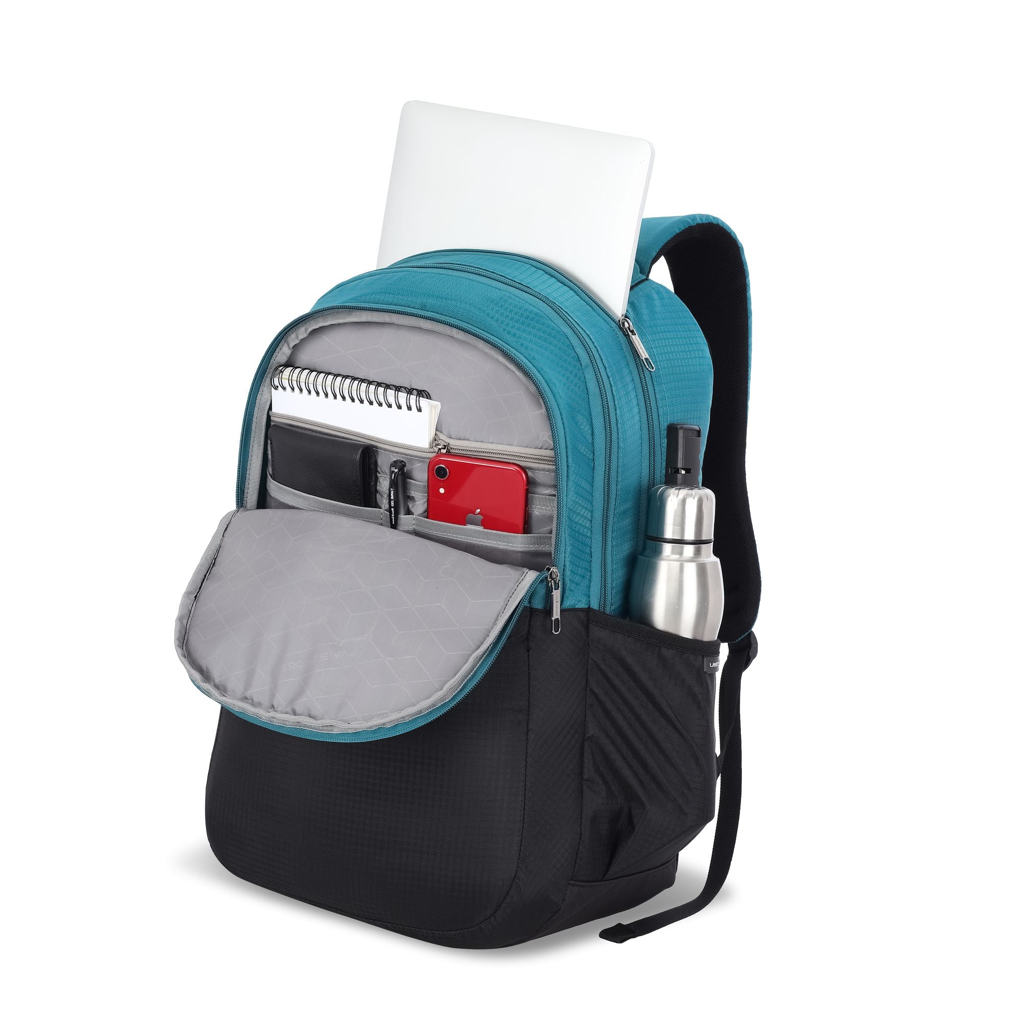 Pulse Laptop Backpack Compatible Rain Cover Combi Lock Black/Teal