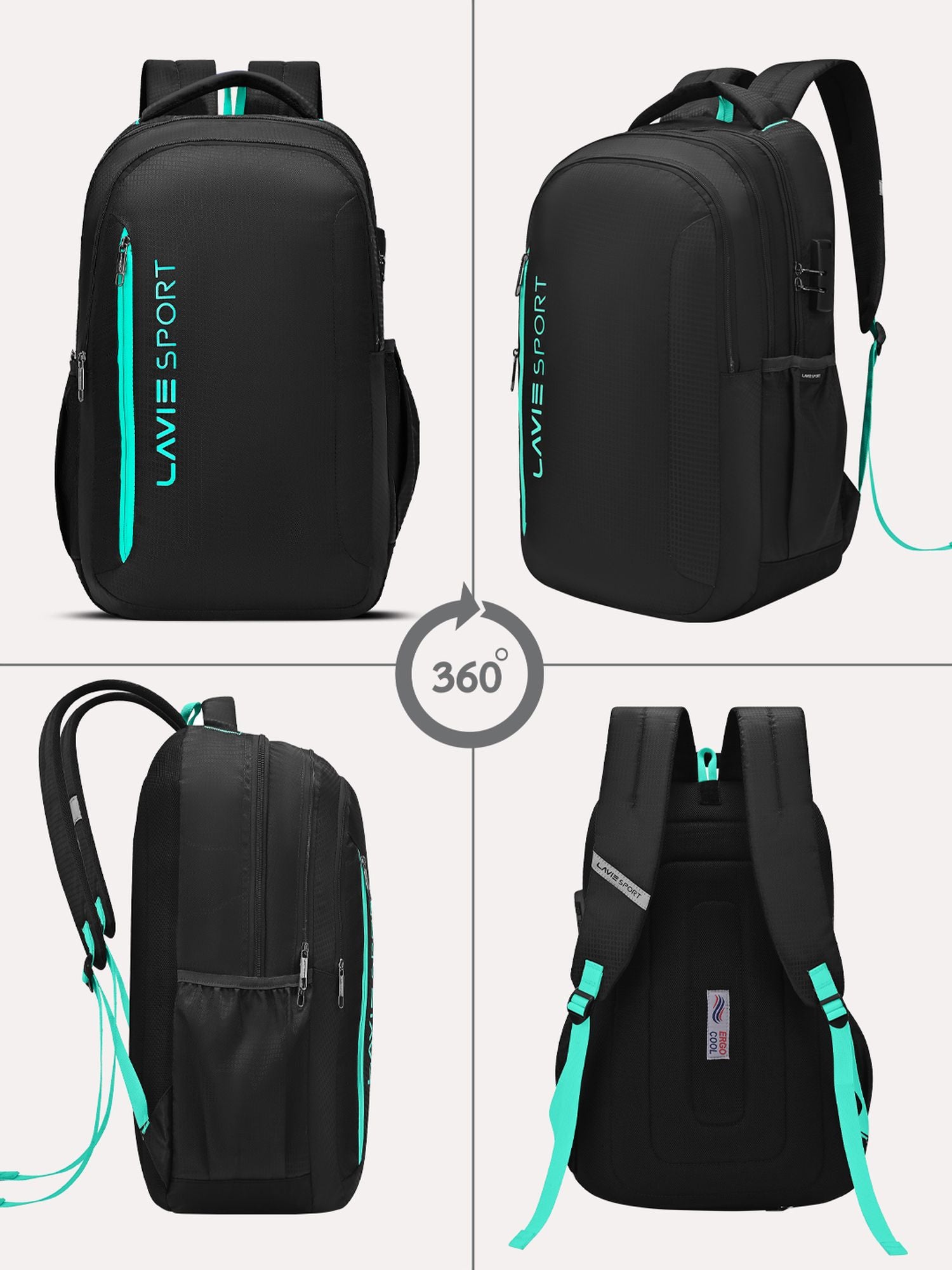 Lavie Maverick Laptop Backpack Black
