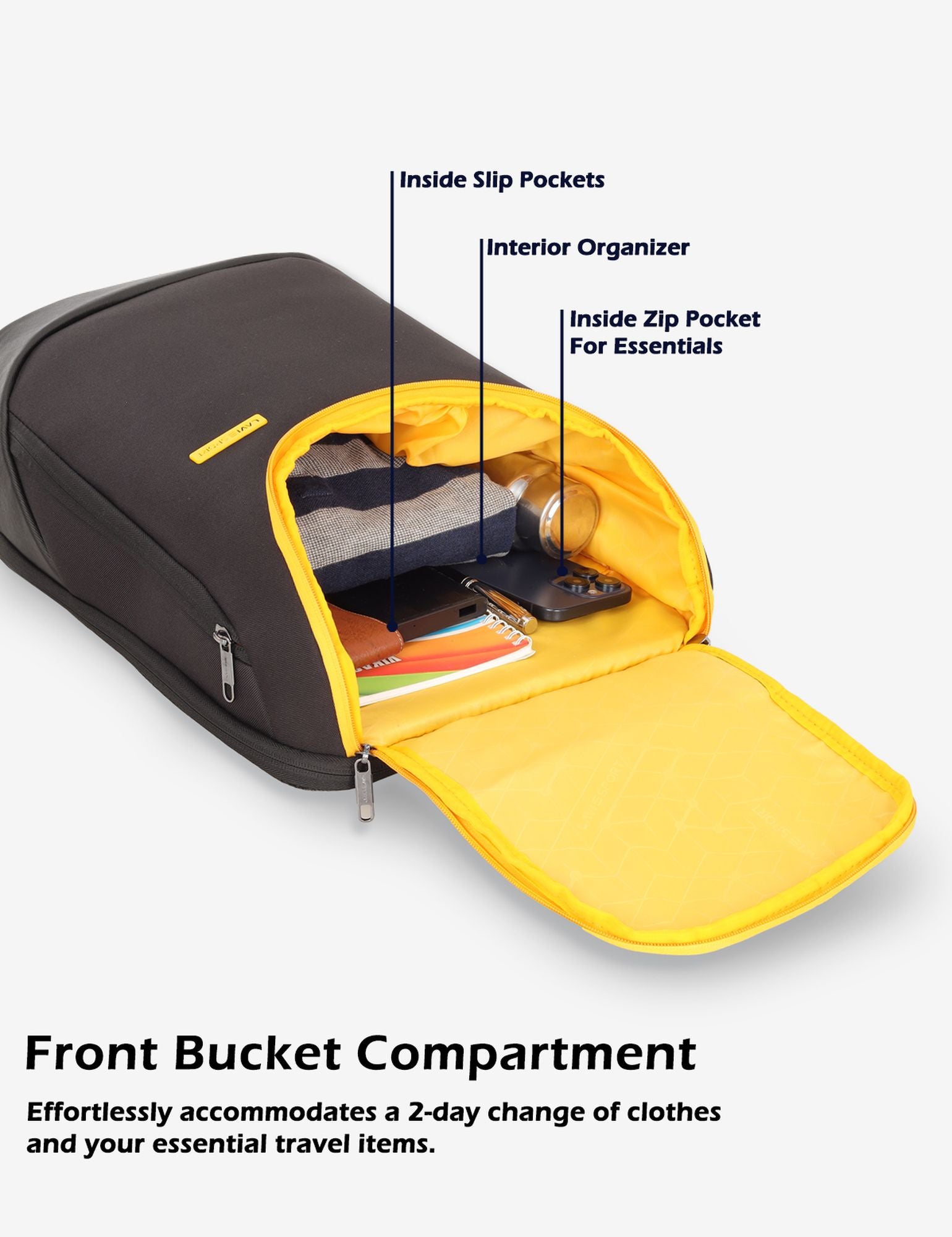 Duke Backpack Laptop Compatible Black/Yellow