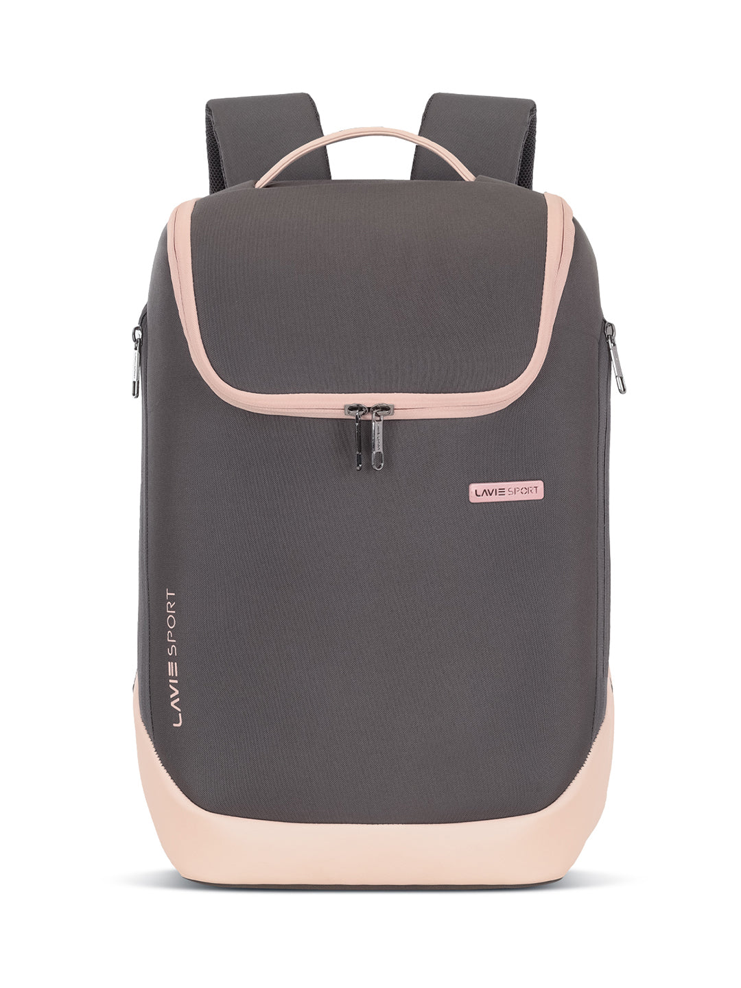 Buy Duke Backpack Laptop Compatible Grey/Pink Online Lavie World
