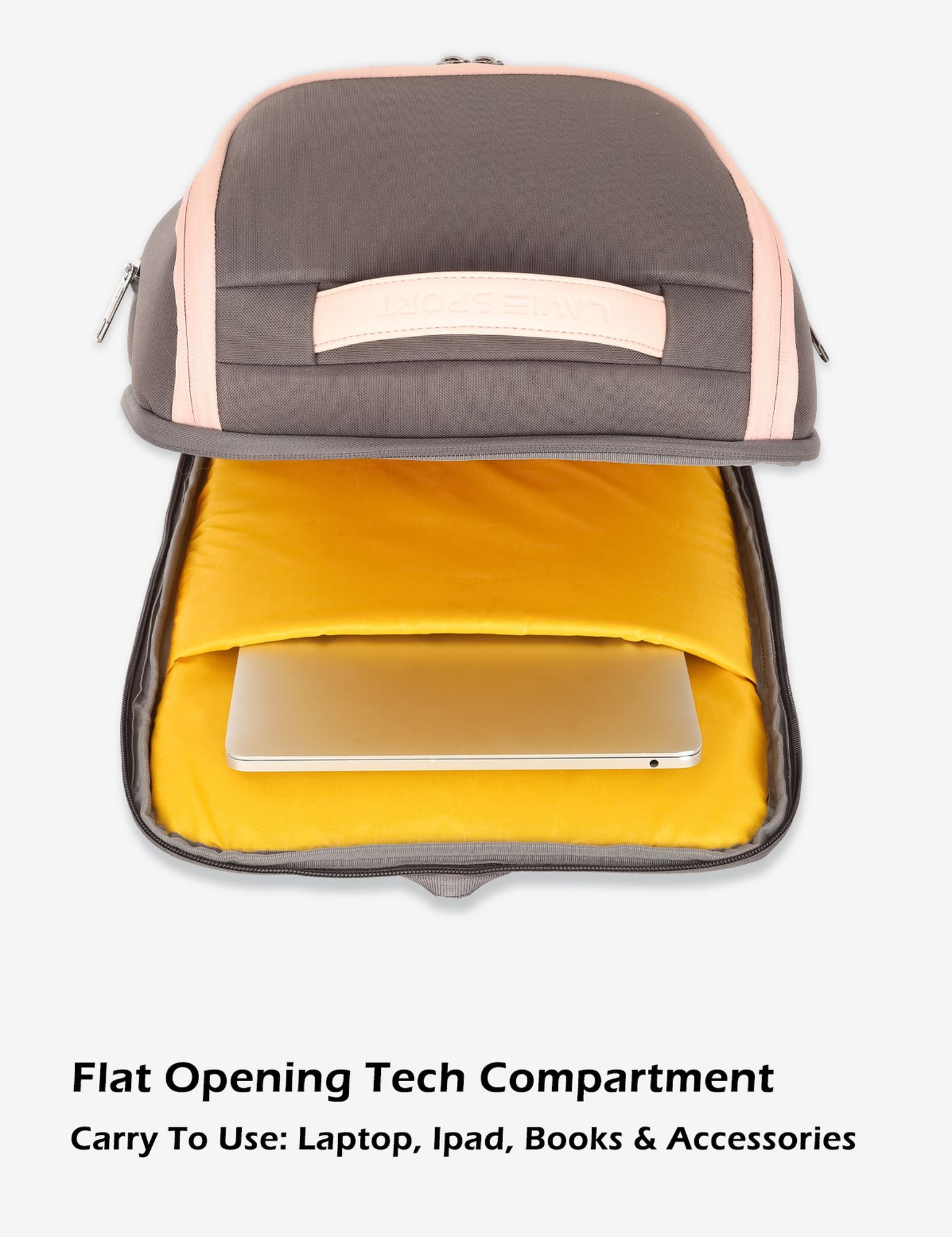 Duke Backpack Laptop Compatible Grey/Pink