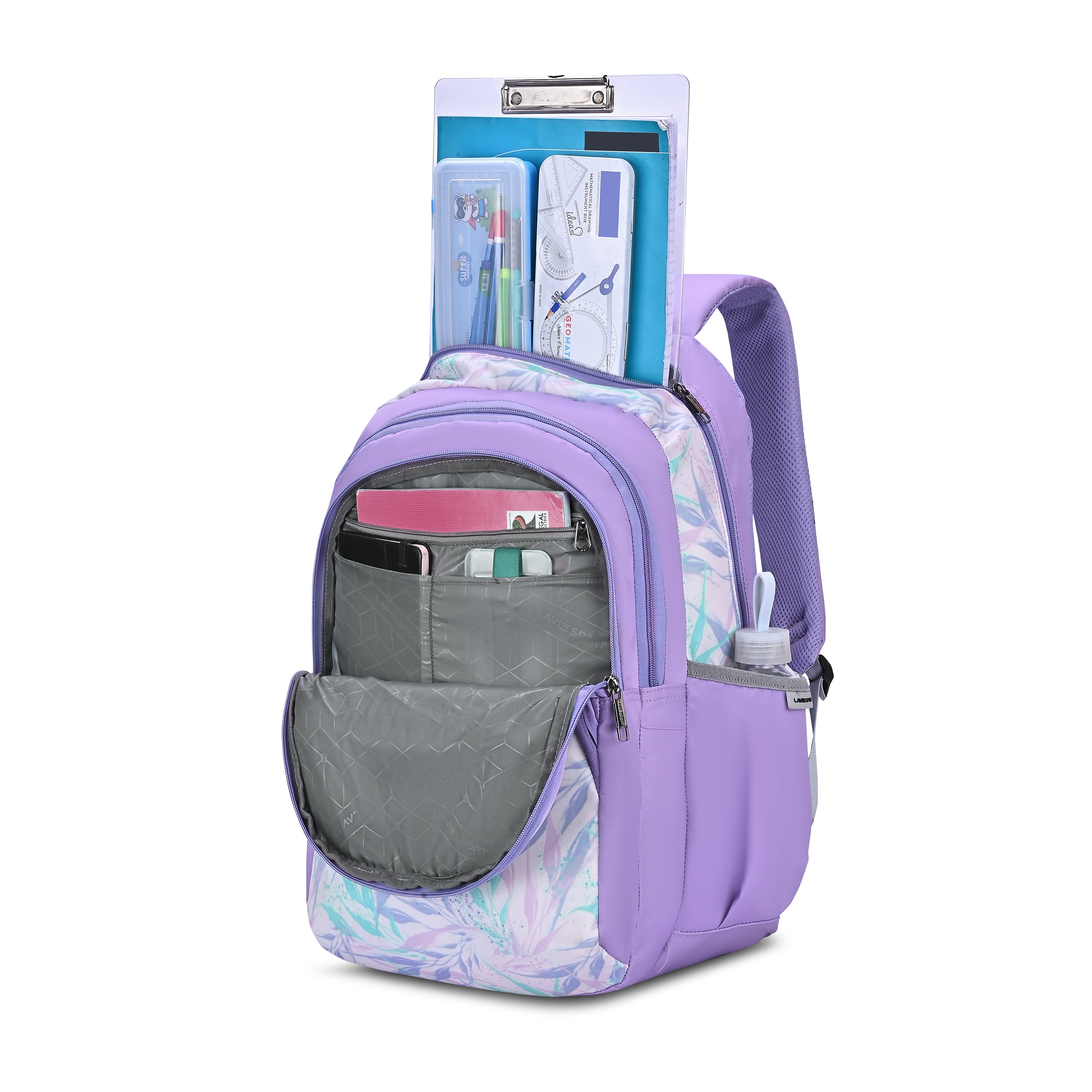 Lavie Sport 35L Iris Backpack | Laptop Compatiable | Raincover (Purple)