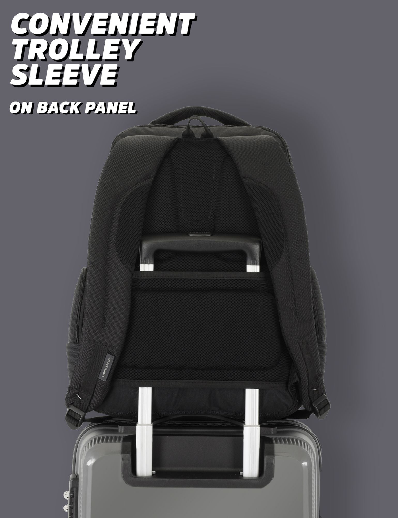 Business Elite Professional Laptop Backpack Trolley Sleeve Black