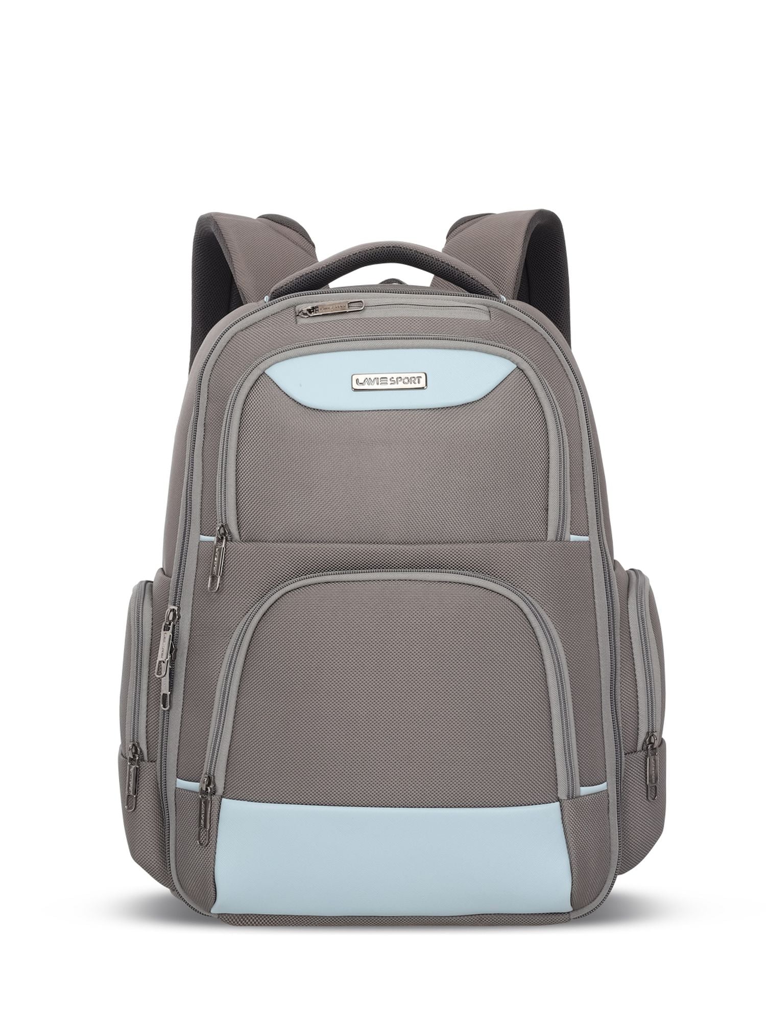Business Elite Professional Laptop Backpack Trolley Sleeve Grey/P.Blue