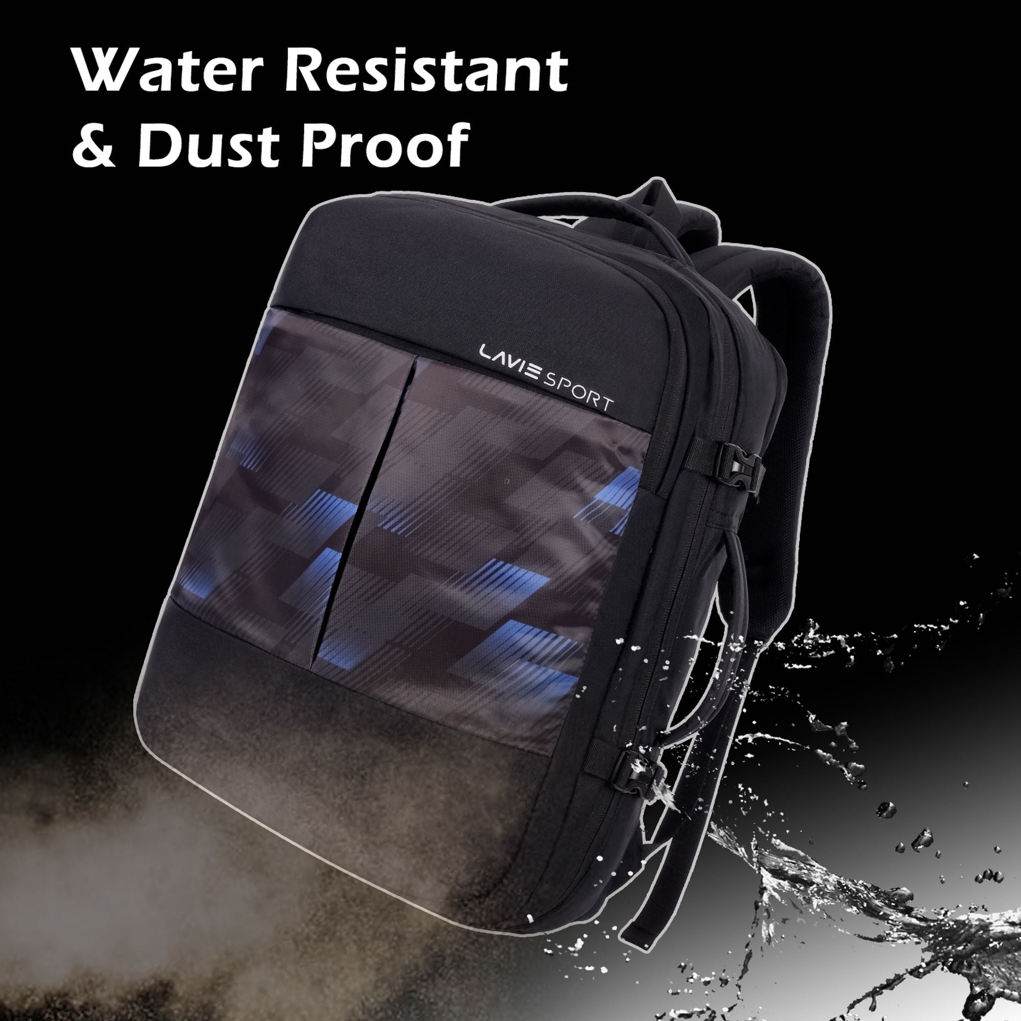 Quest Backpack Multifunctional Laptop Bag Black/Blue