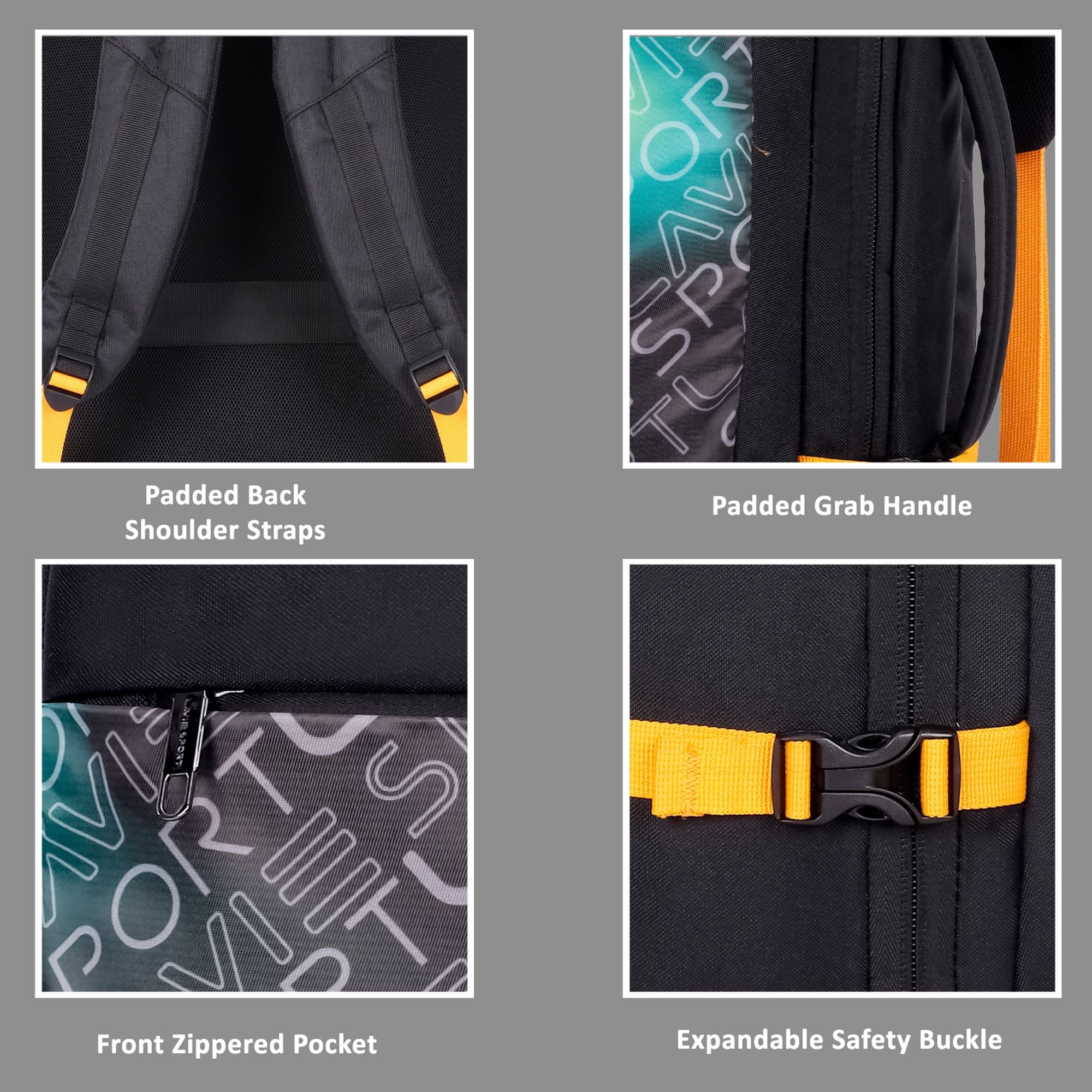 Quest Backpack Multifunctional Laptop Bag Black/Teal