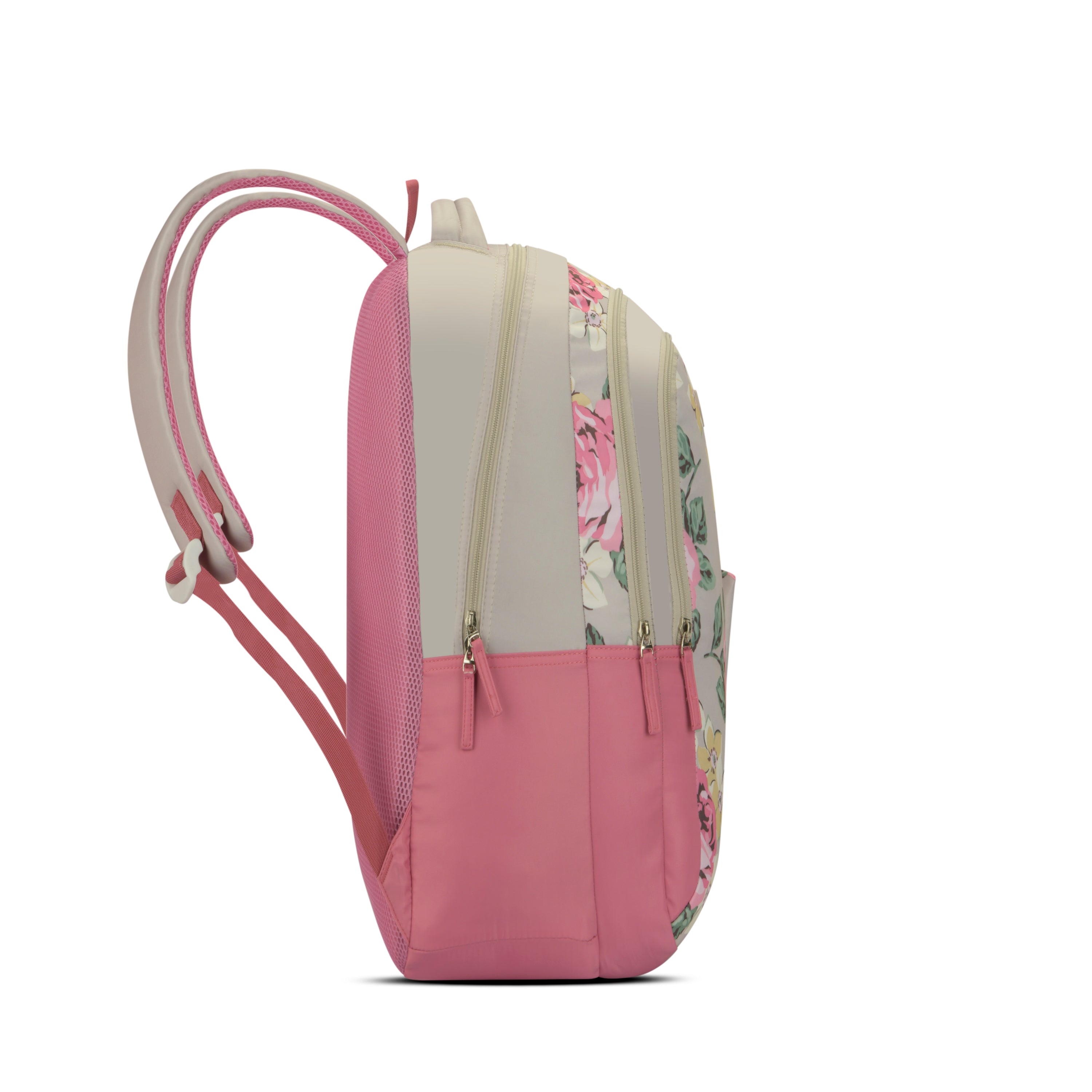 Lavie Sport 36L Buttercup Backpack | 19 inches | Laptop Compatiable | Pencil Pouch |(Beige)