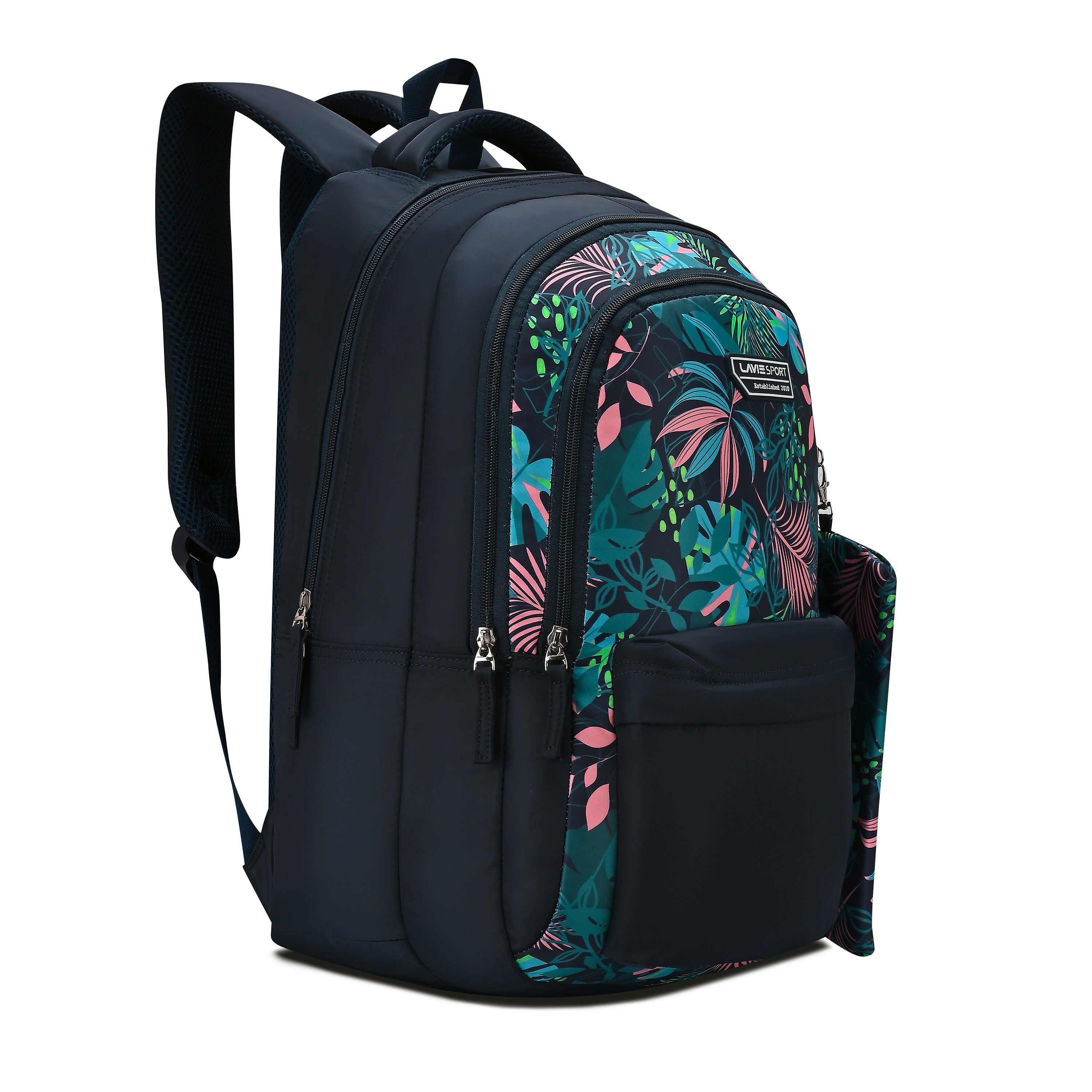 Lavie Sport 36L Gardenia Backpack | 19 inches | Laptop Compatiable | Raincover | Pencil Pouch |Navy