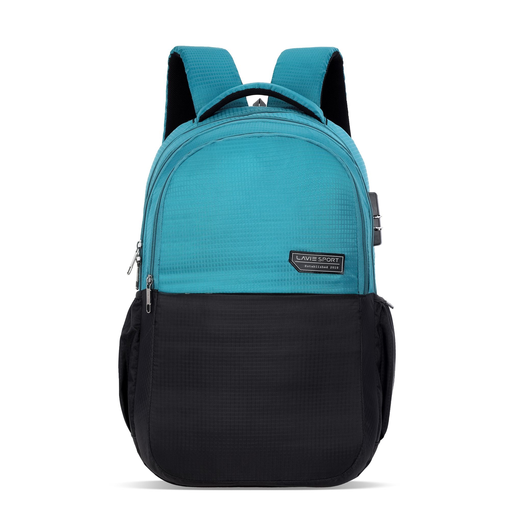 Centric Laptop Backpack Compatible Rain Cover Combi Lock Black/Teal