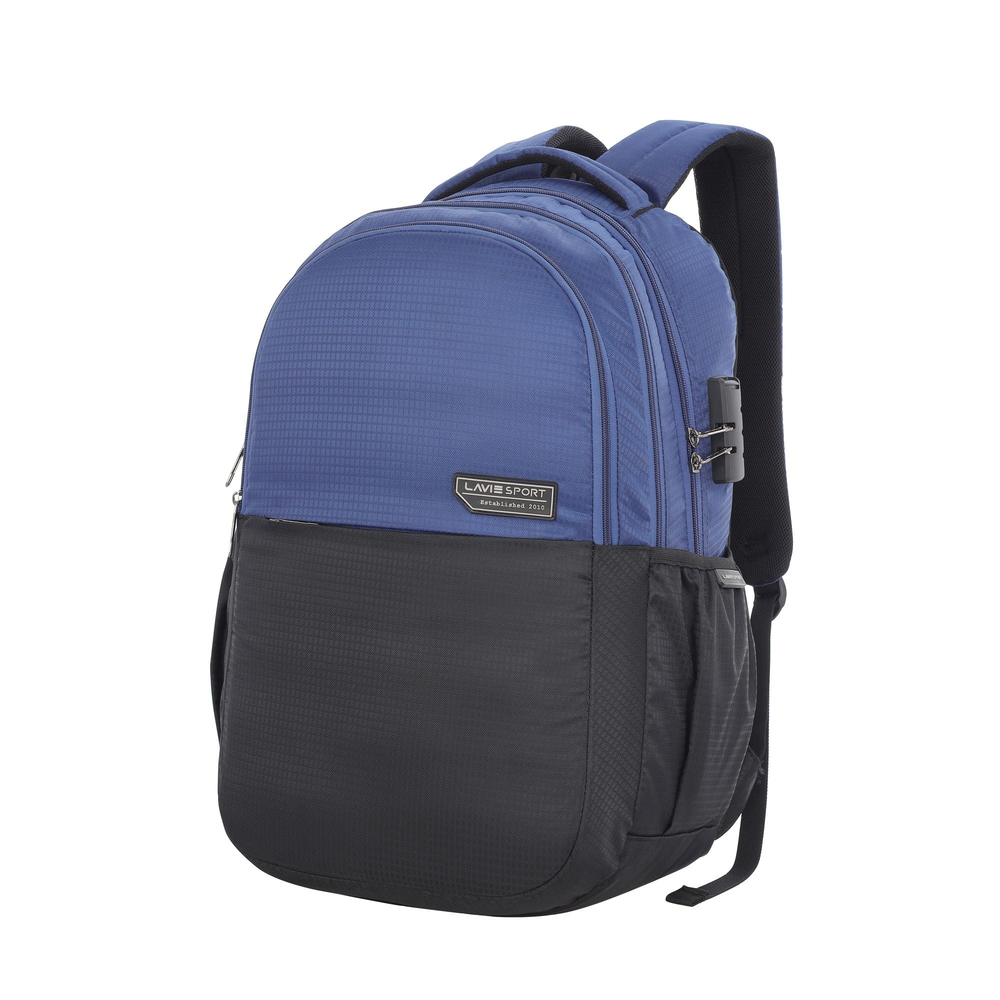 Centric Laptop Backpack Compatible Rain Cover Combi Lock Black/R.Blue