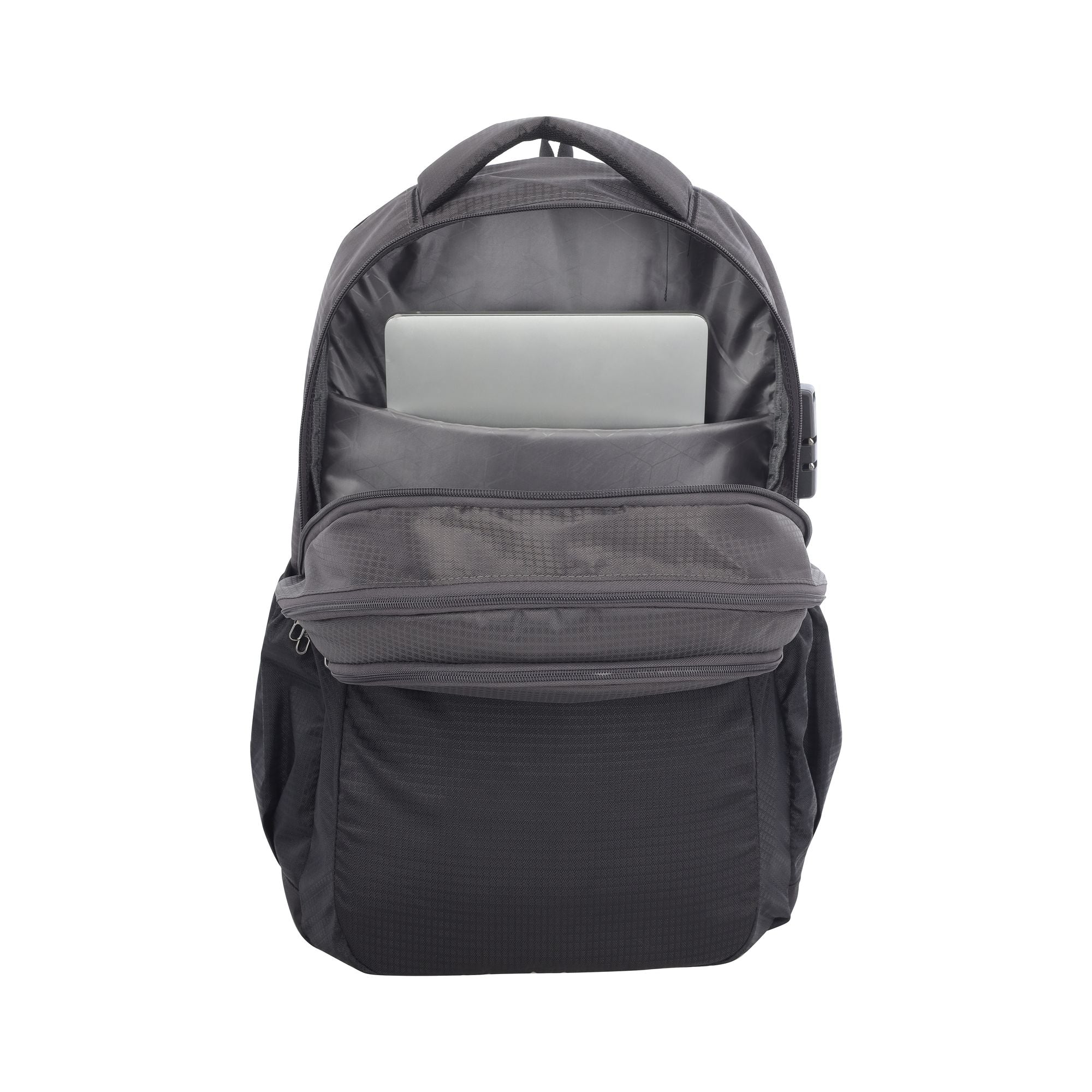 Centric Laptop Backpack Compatible Rain Cover Combi Lock Black/Grey