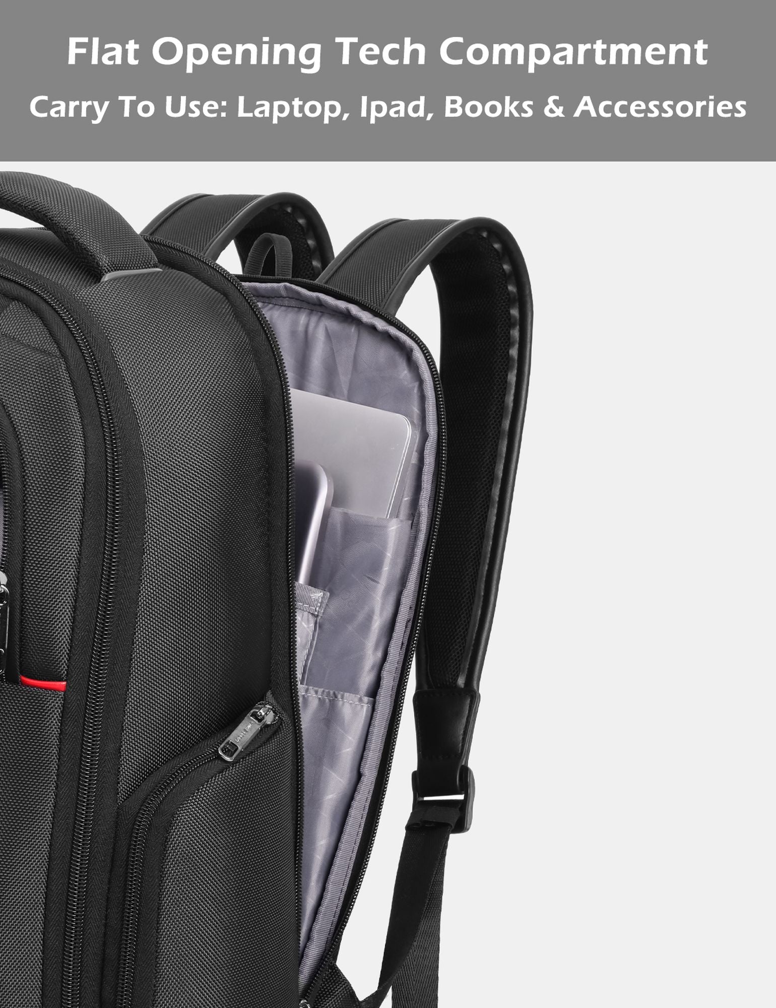 Business Elite Multifunctional Laptop Backpack Trolley Sleeve Black