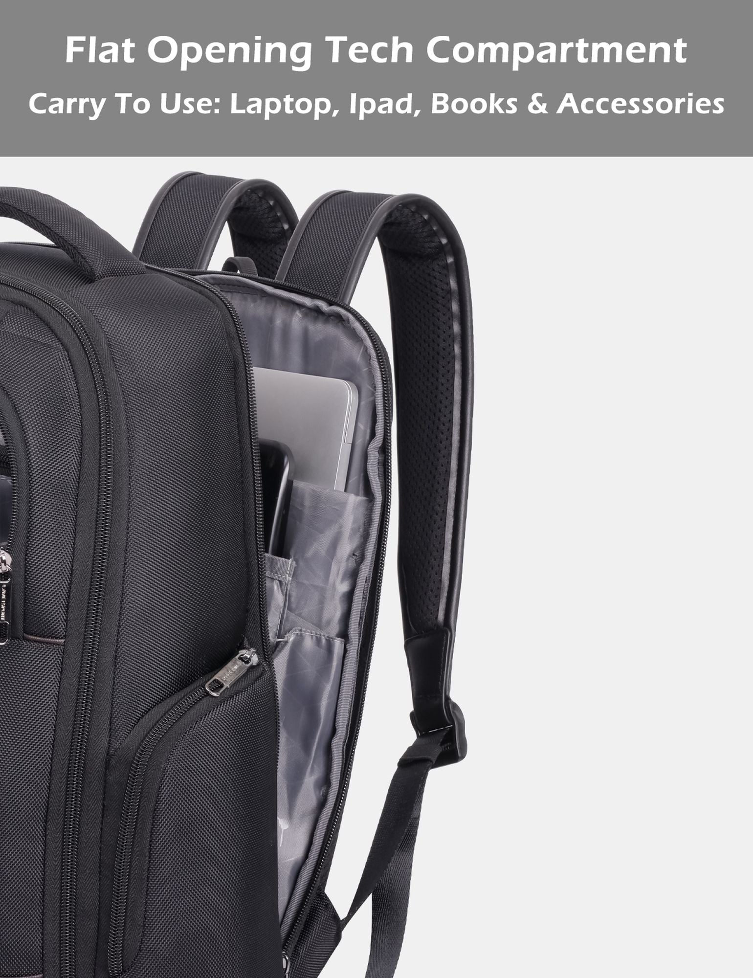 Business Elite Multifunctional Laptop Backpack Trolley Sleeve Black/Choco