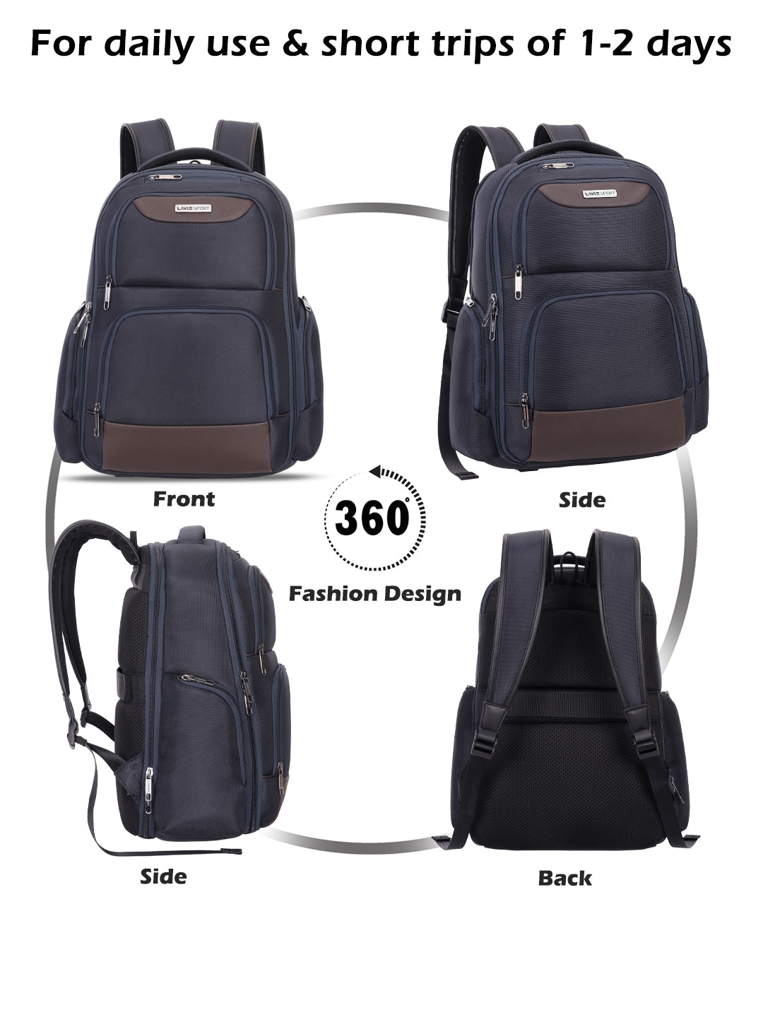 Business Elite26 Multifunctional Laptop Backpack With Trolley Sleeve
