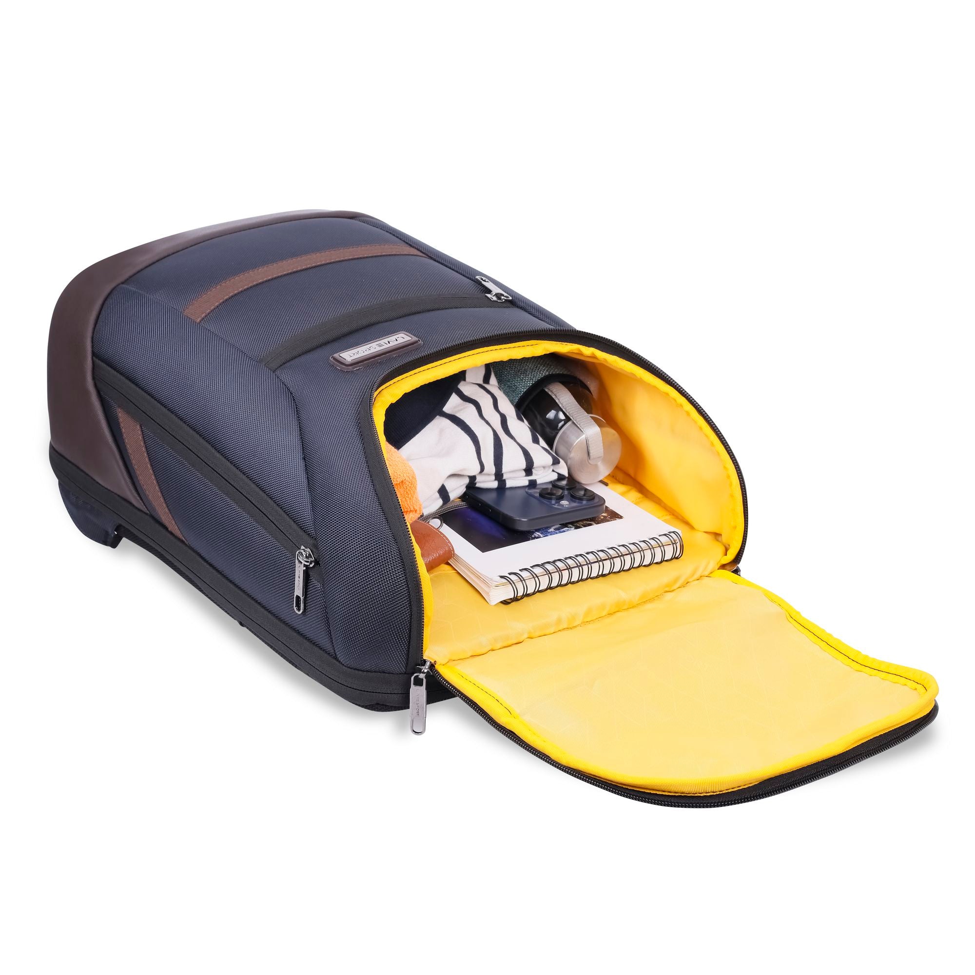 EmperorX Laptop Backpack Navy/Brown