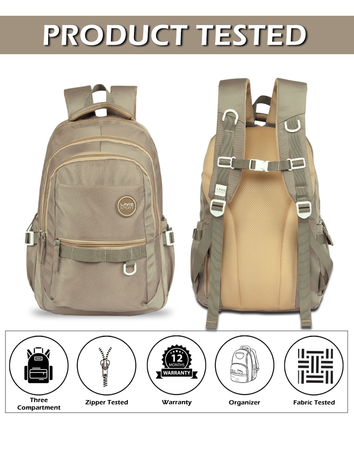 Harbour Laptop Backpack Raincover Beige