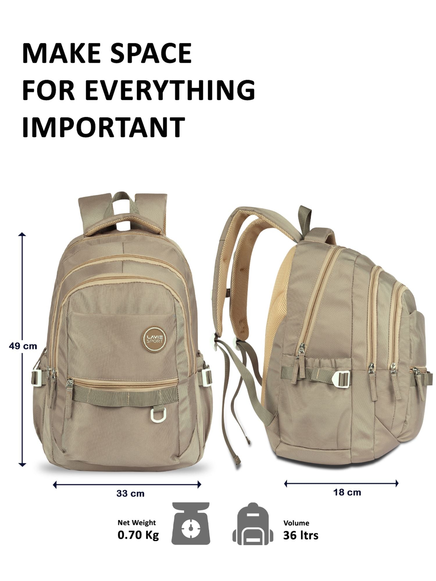 Harbour Laptop Backpack Raincover Beige