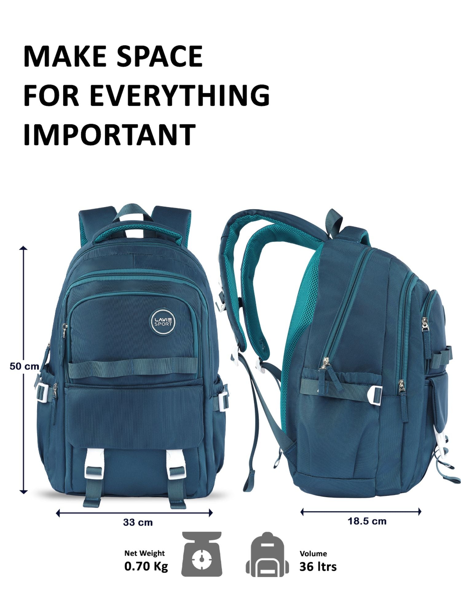 Enchant Laptop Backpack Raincover Teal