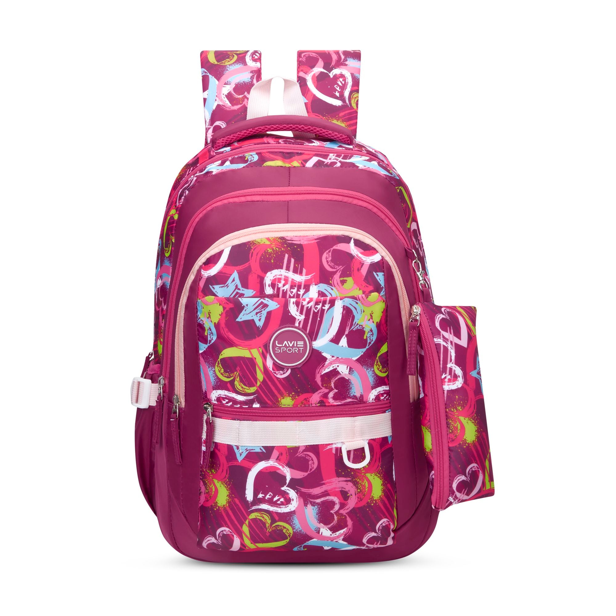 Graffiti Laptop Backpack Raincover Bag Maroon