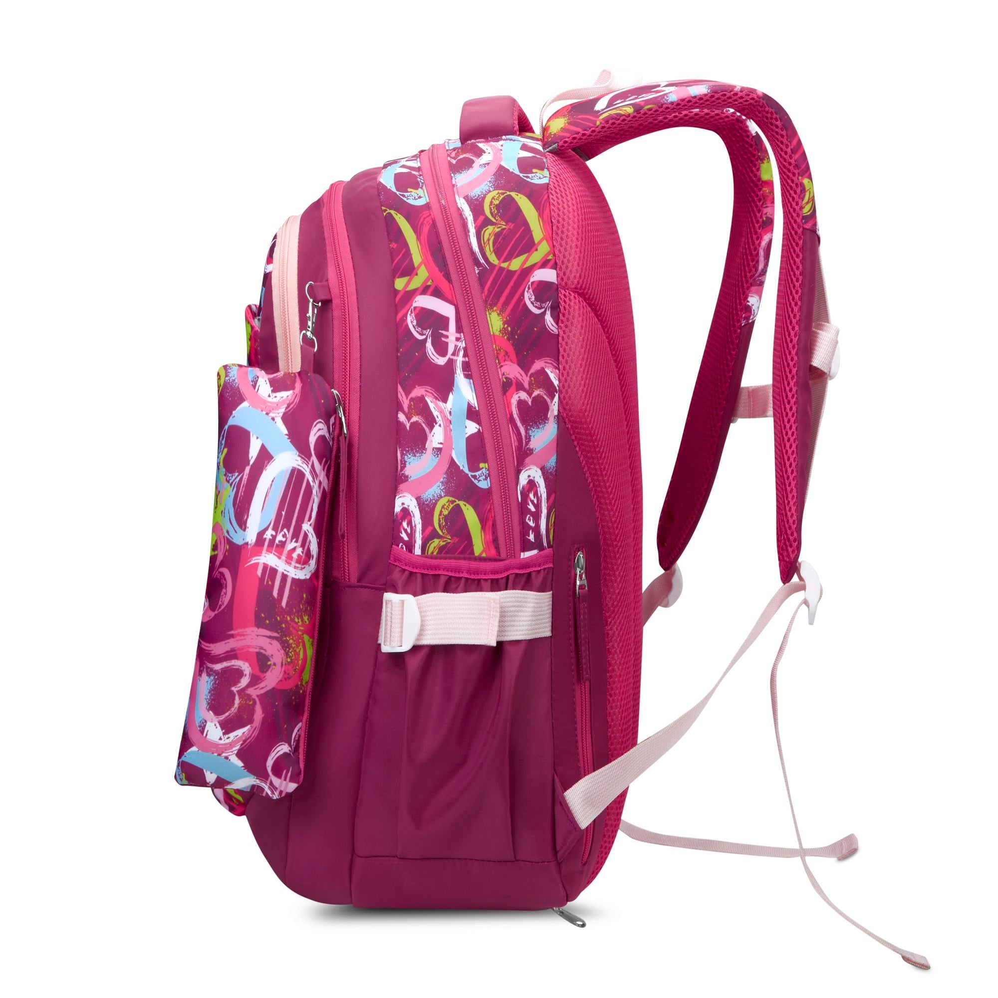 Graffiti Laptop Backpack Raincover Bag Maroon