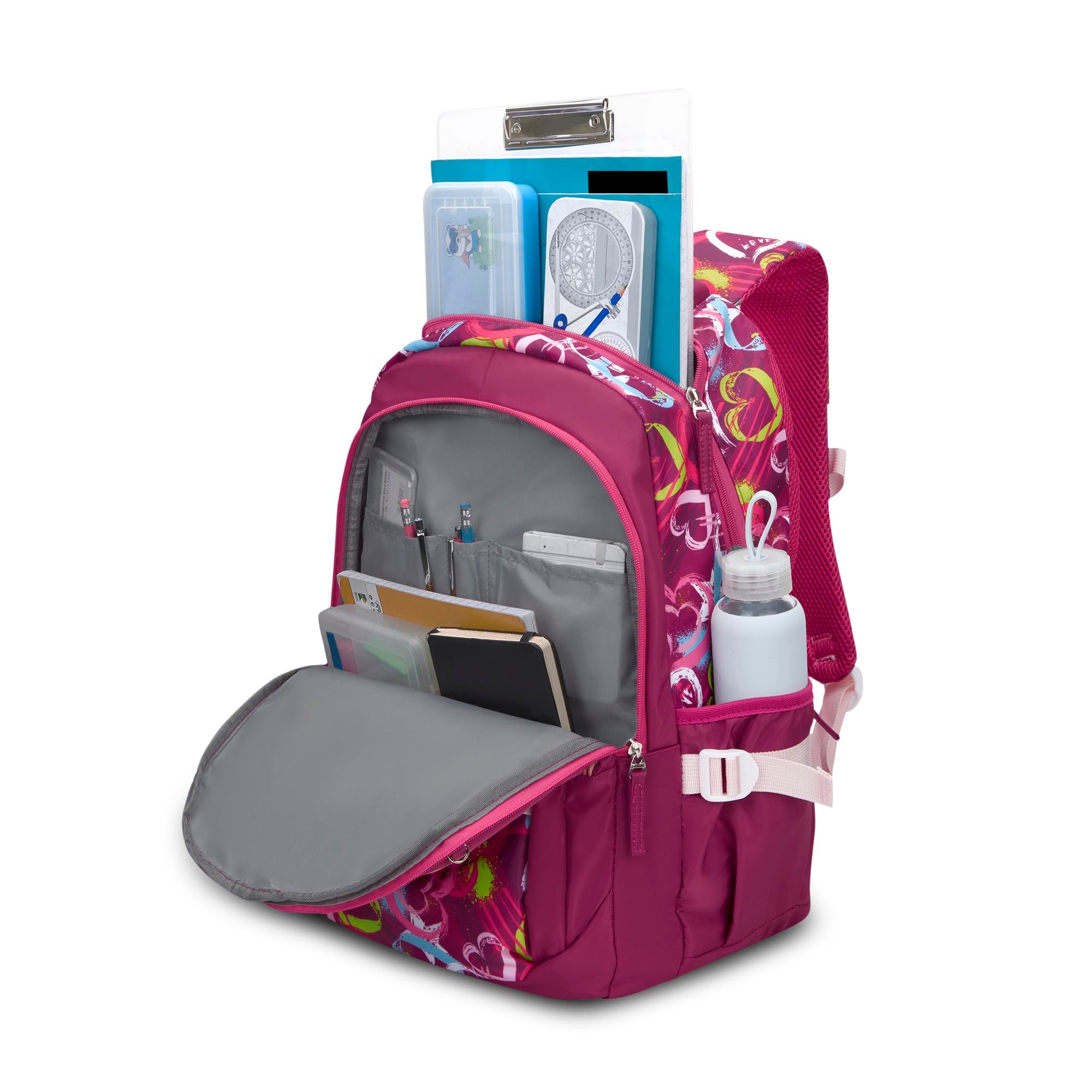 Graffiti Laptop Backpack Raincover Bag Maroon