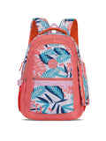 Coral Leaf Laptop Backpack Raincover Bag
