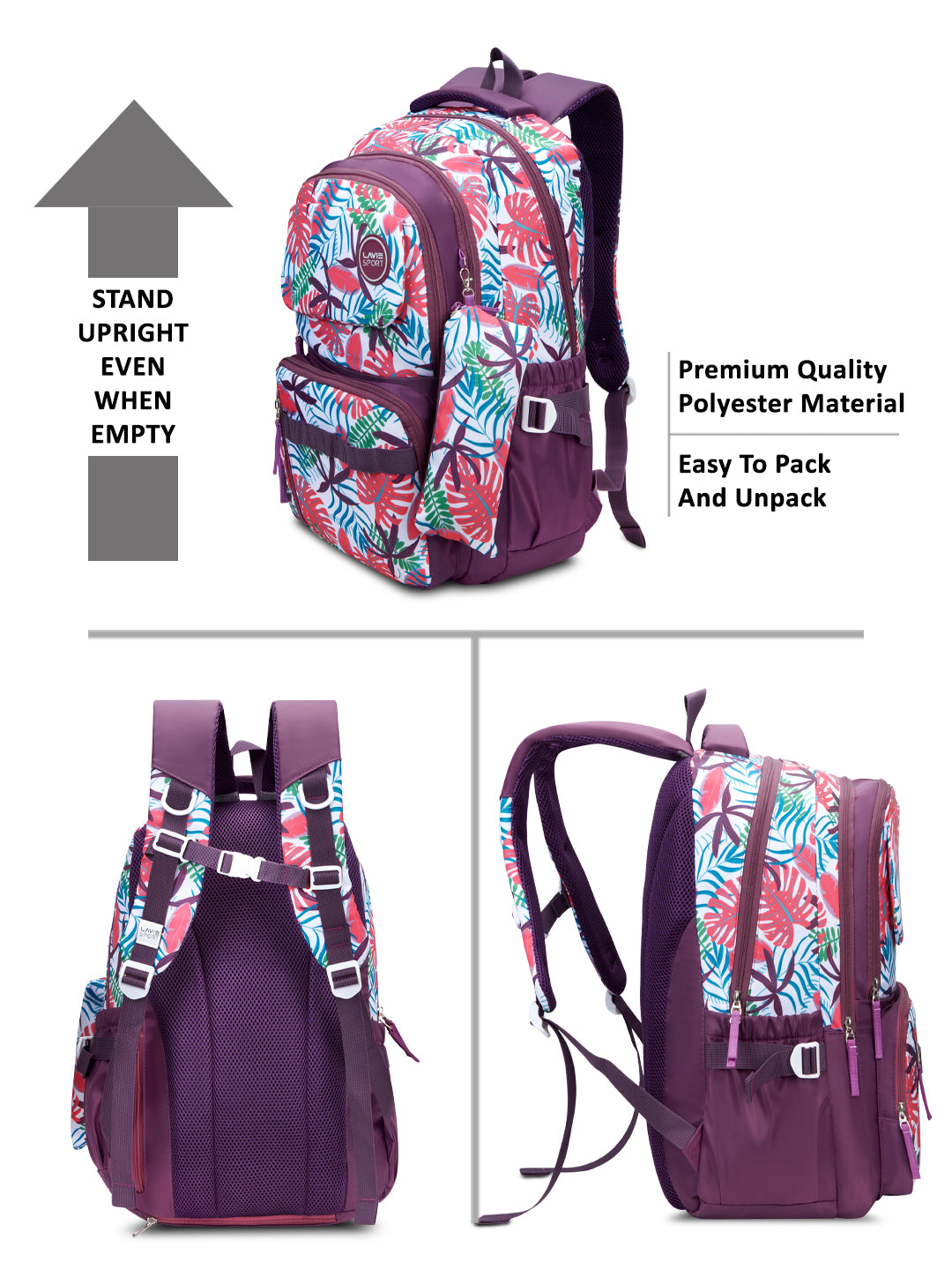 Rainforest Laptop Backpack Raincover Bag Maroon