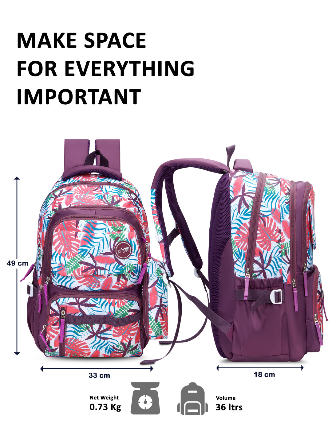 Rainforest Laptop Backpack Raincover Bag Maroon