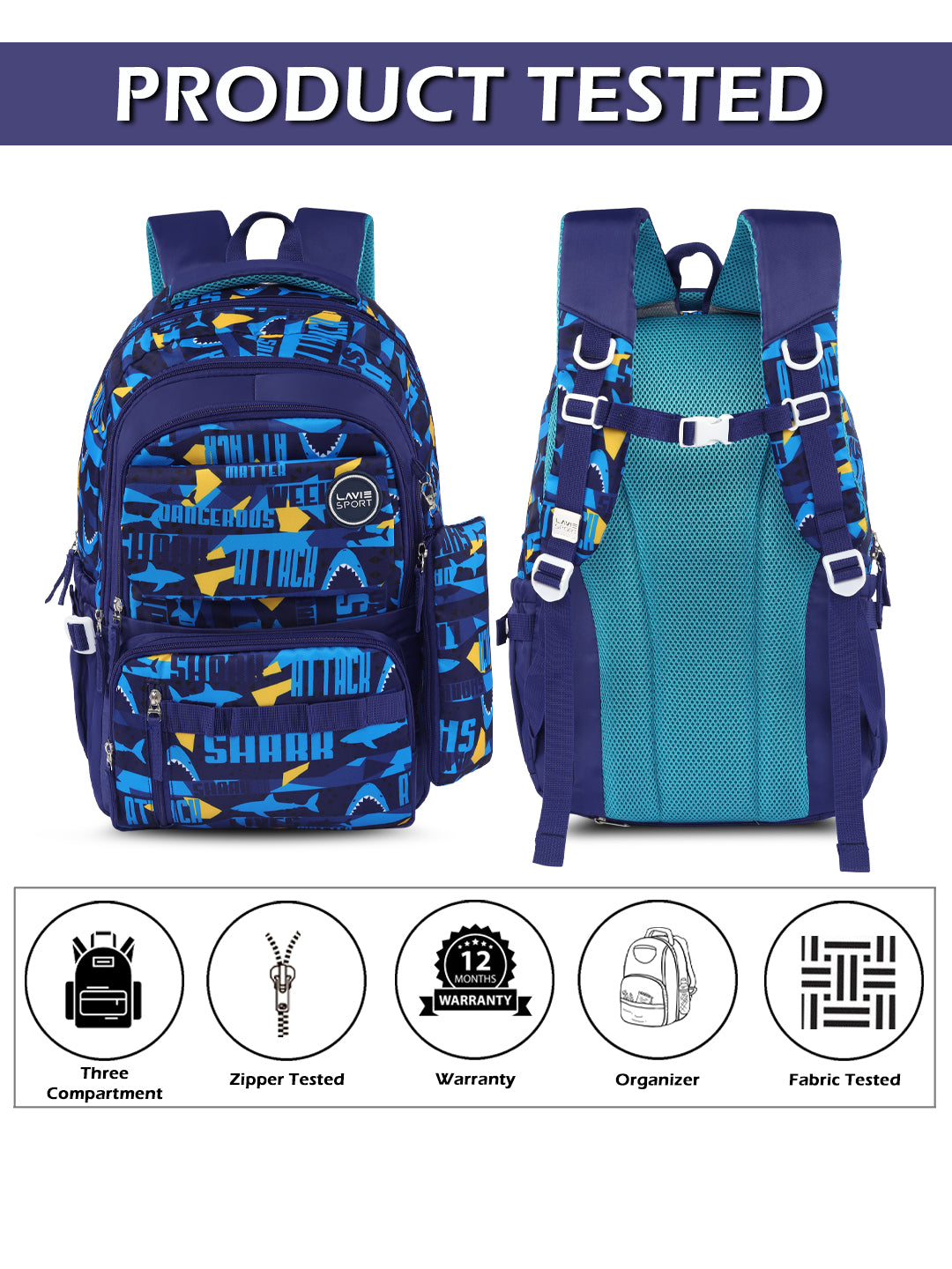 Rainforest Laptop Backpack Raincover Bag Blue