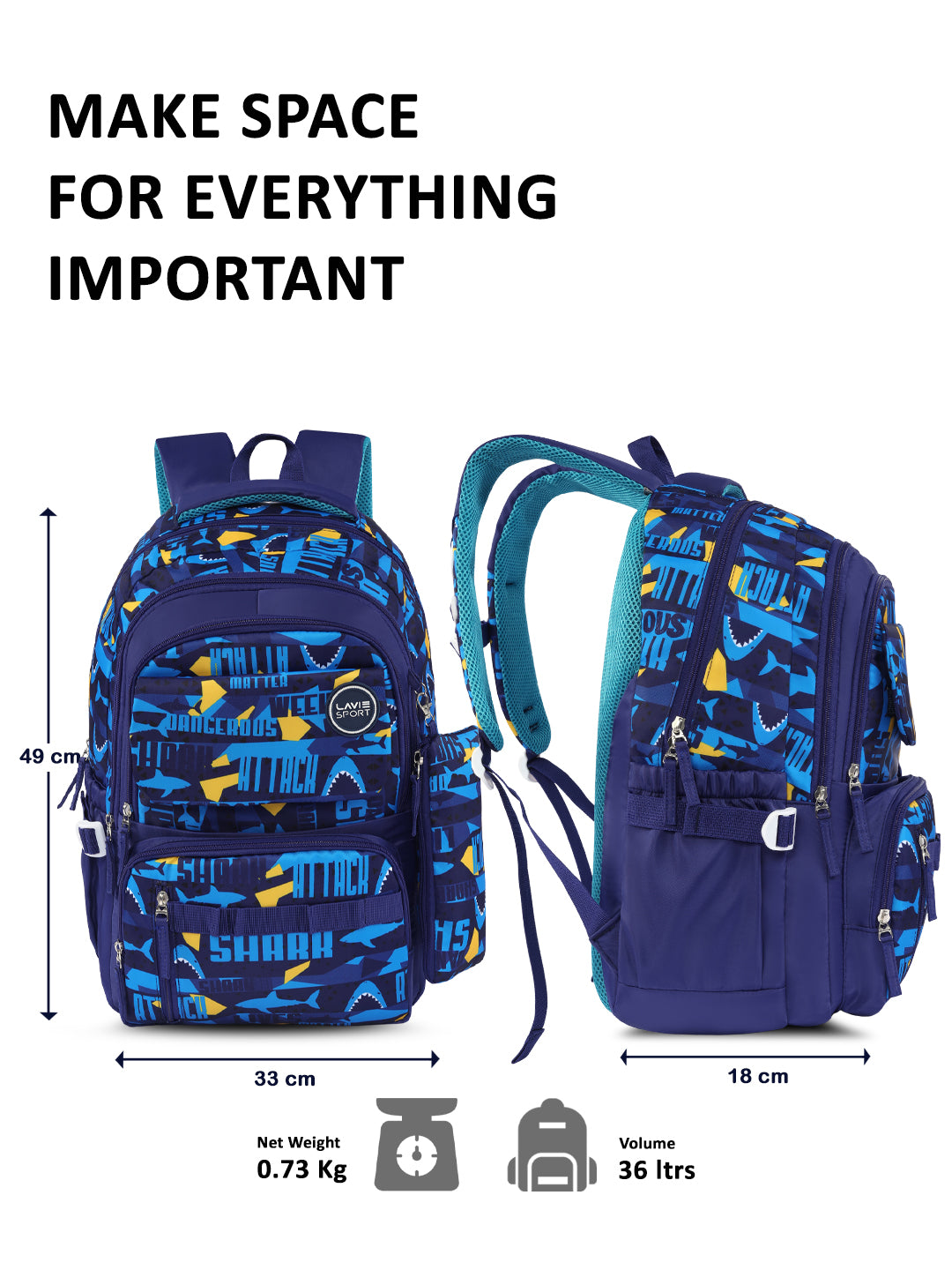 Rainforest Laptop Backpack Raincover Bag Blue