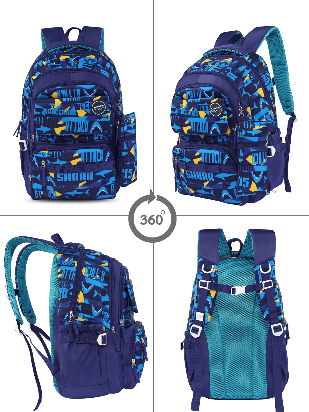 Rainforest Laptop Backpack Raincover Bag Blue