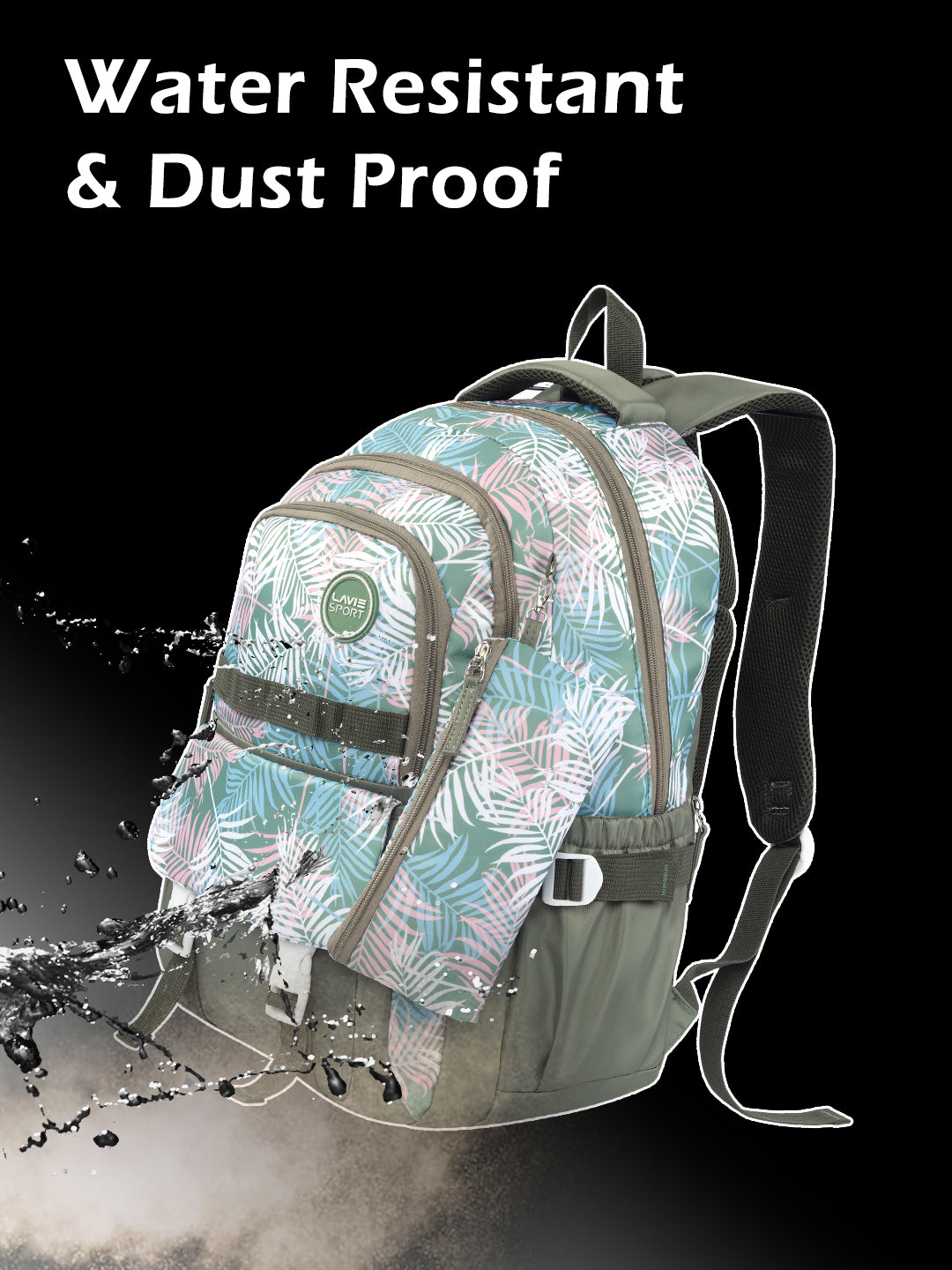 Foliage Laptop Backpack Raincover Bag Green